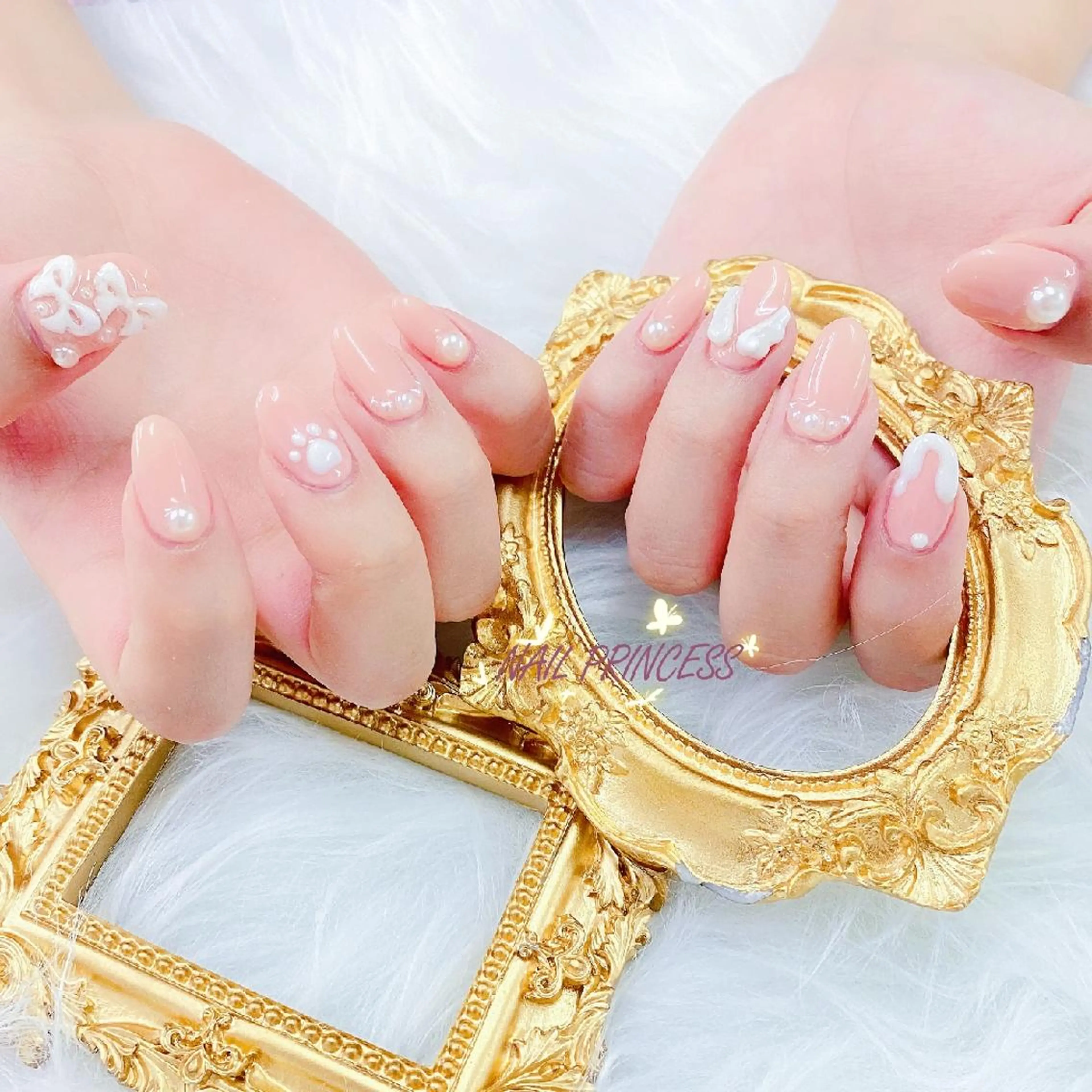 ネイル オーロラネイル ジェルネイル マグネットネイル シンプルネイル ブライダルネイル NailPrincess所属・princess スカルプ専門店のネイルデザイン