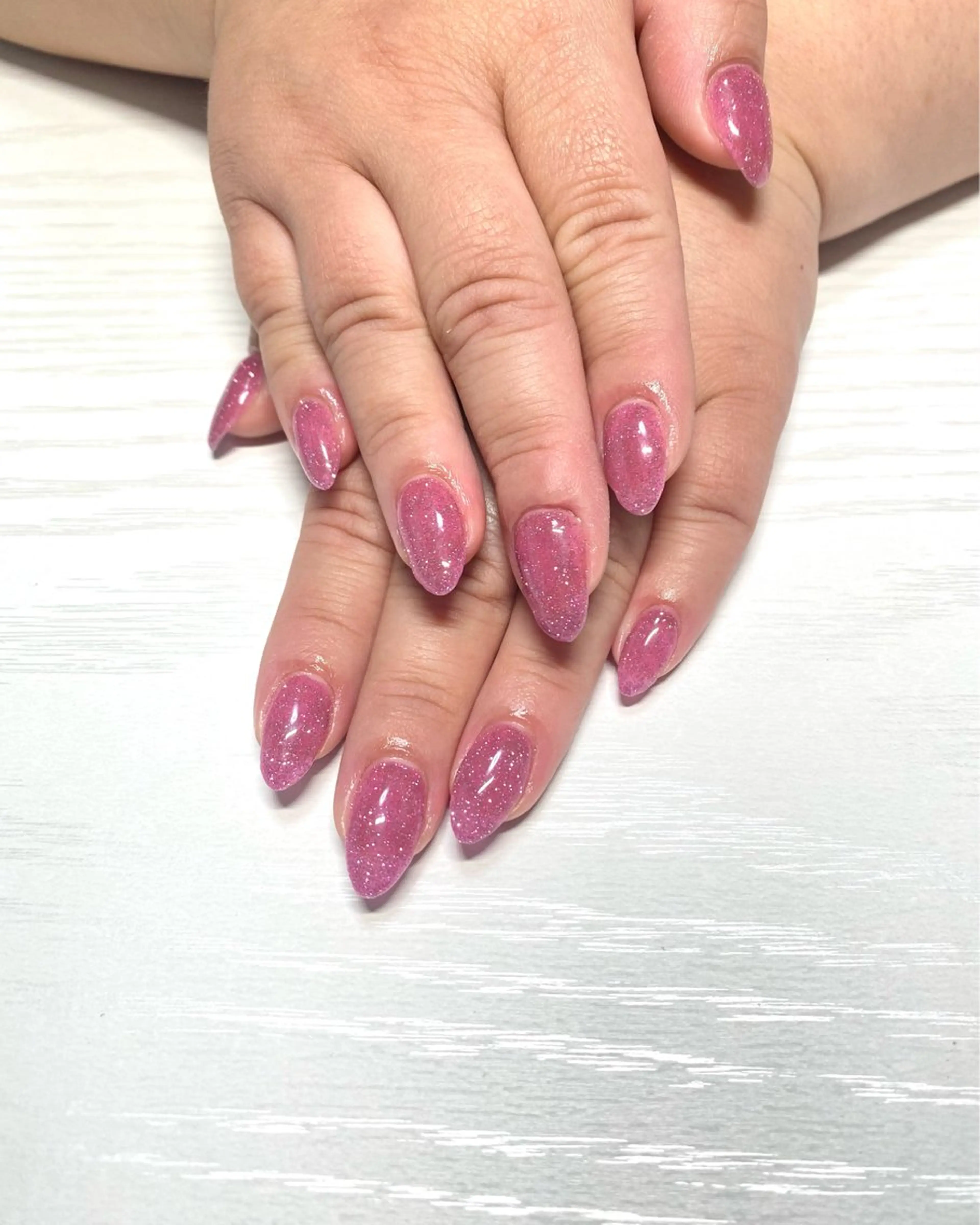 ネイル フラッシュネイル ピンク ハンドネイル andK nail salonのネイルデザイン