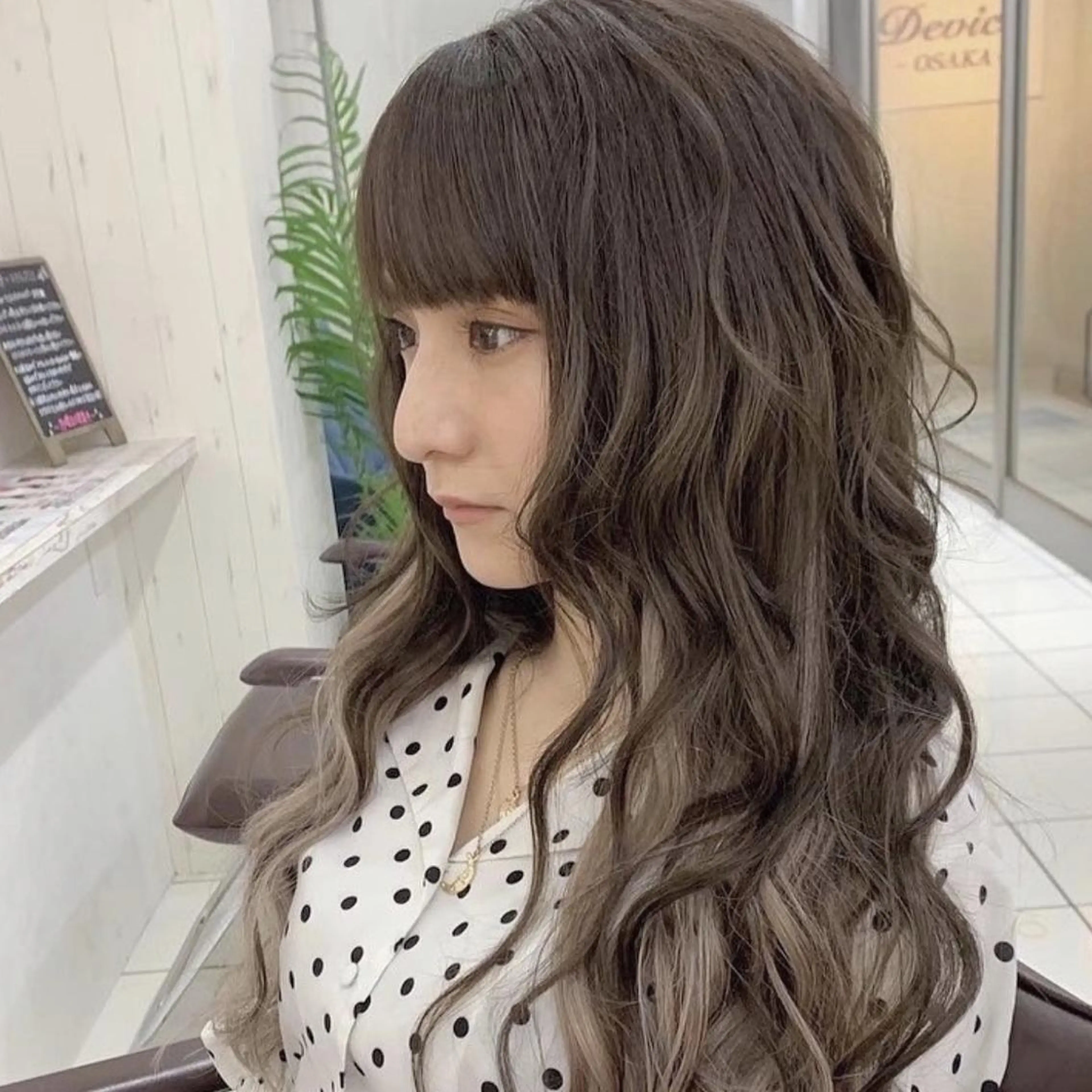 ロング シールエクステ エクステ ハイライト レイヤーカット モデル募集中 ★D.Cのヘアスタイル