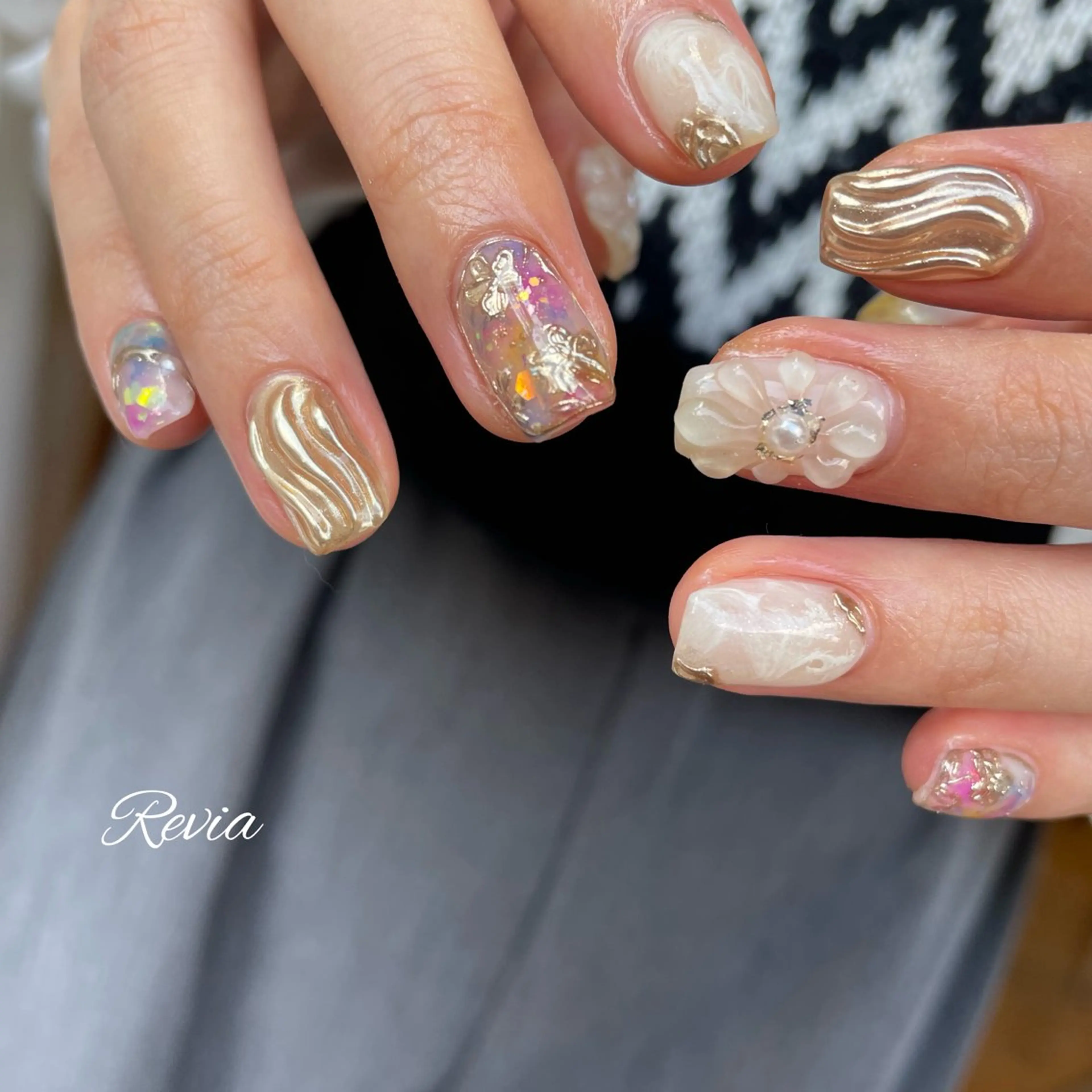 ネイル ハンドネイル revia所属・ERI Nailistのネイルデザイン