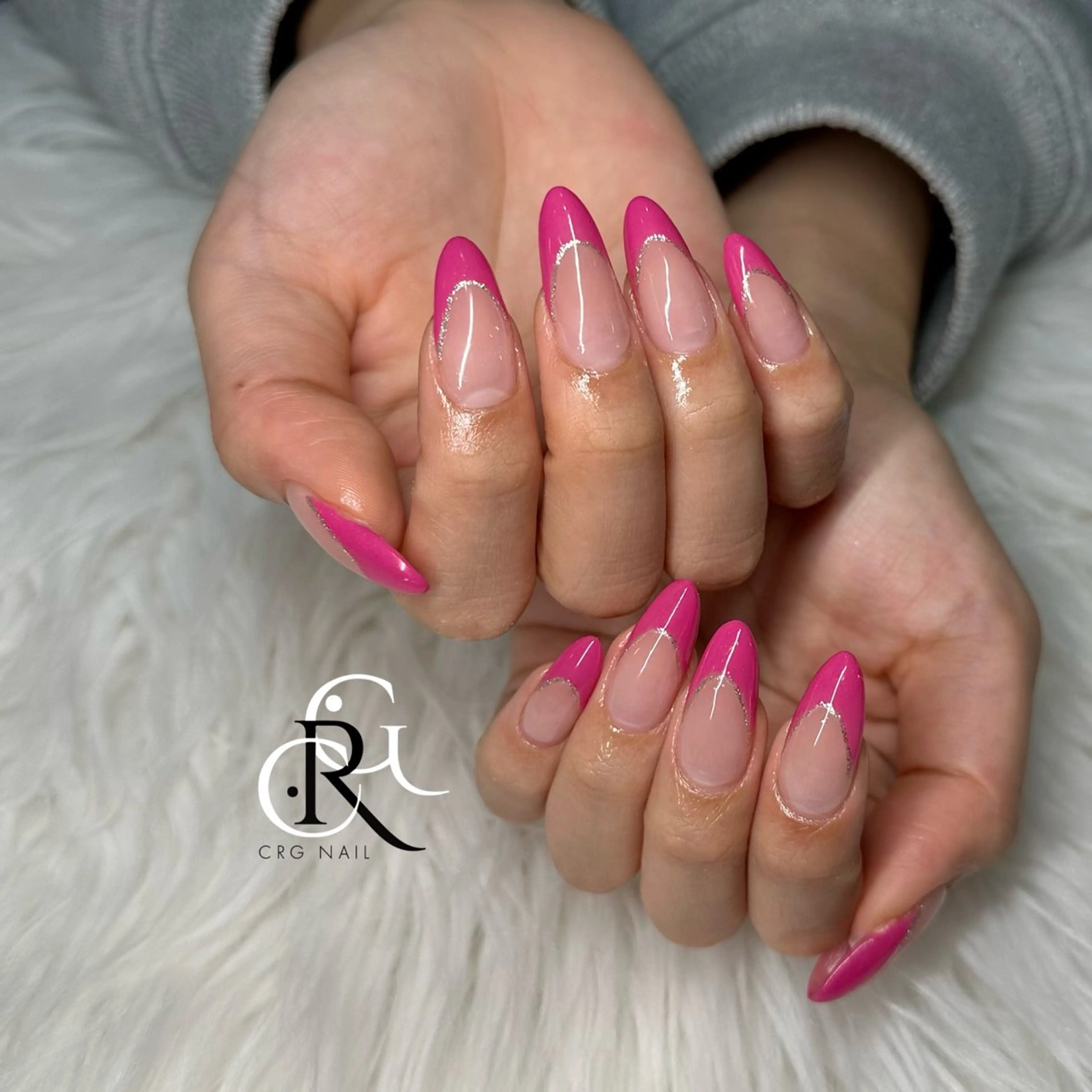 ネイル フレンチネイル ピンク ハンドネイル CRGNAIL TOKOのネイルデザイン
