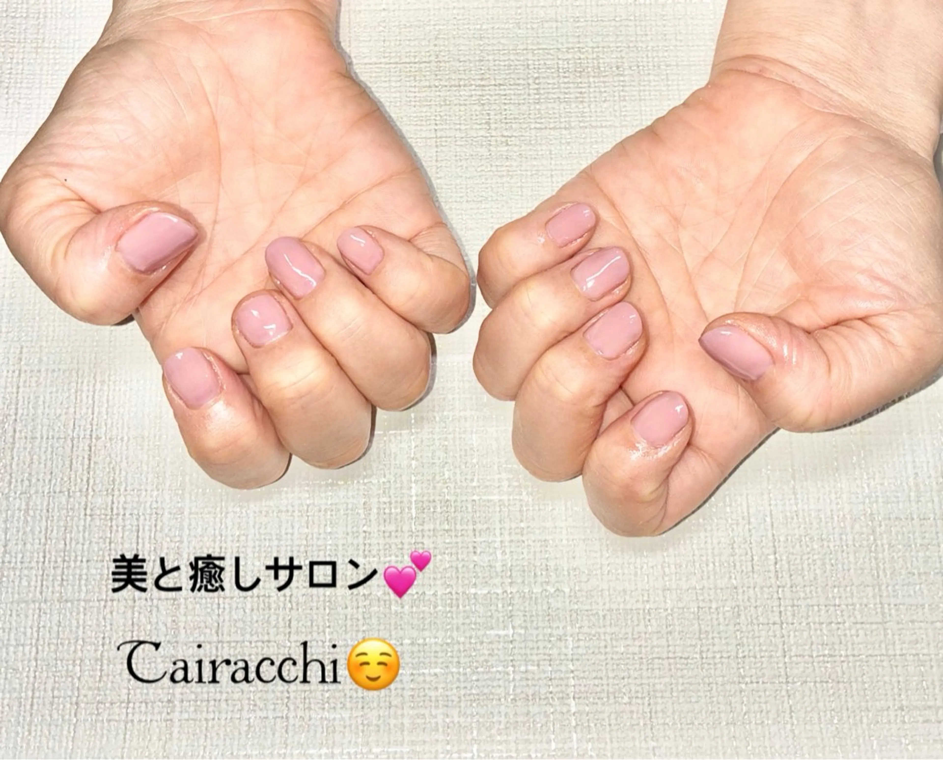 ネイル ピンク ショートネイル ハンドネイル Tairacchi ﾀｲﾗｯﾁのエステ・リラクイメージ