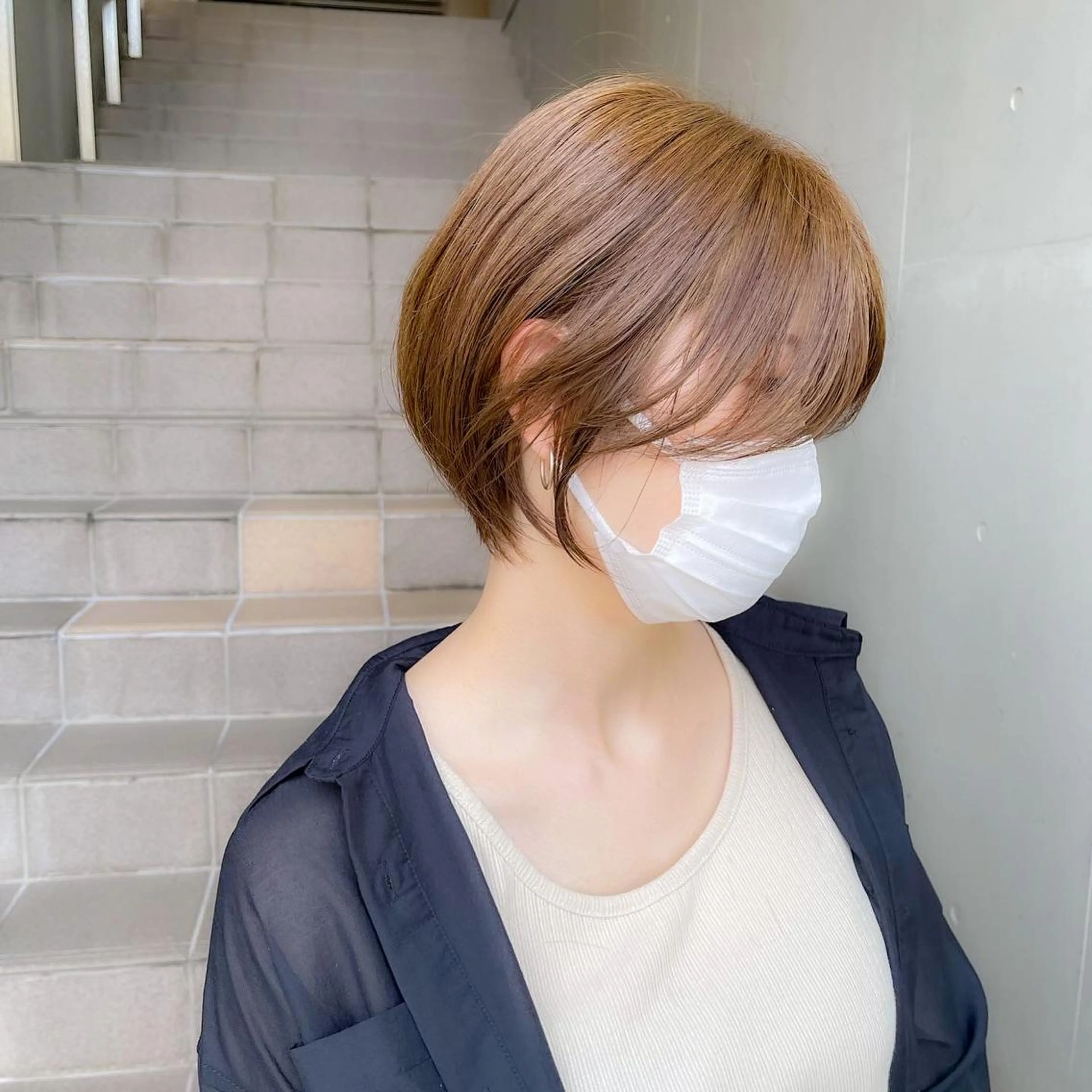 ショート カラー AUBE HAIR sereine　オーブヘアー　セレーヌ所属・💐くびれヘア/艶髪 山根　禎章のヘアスタイル