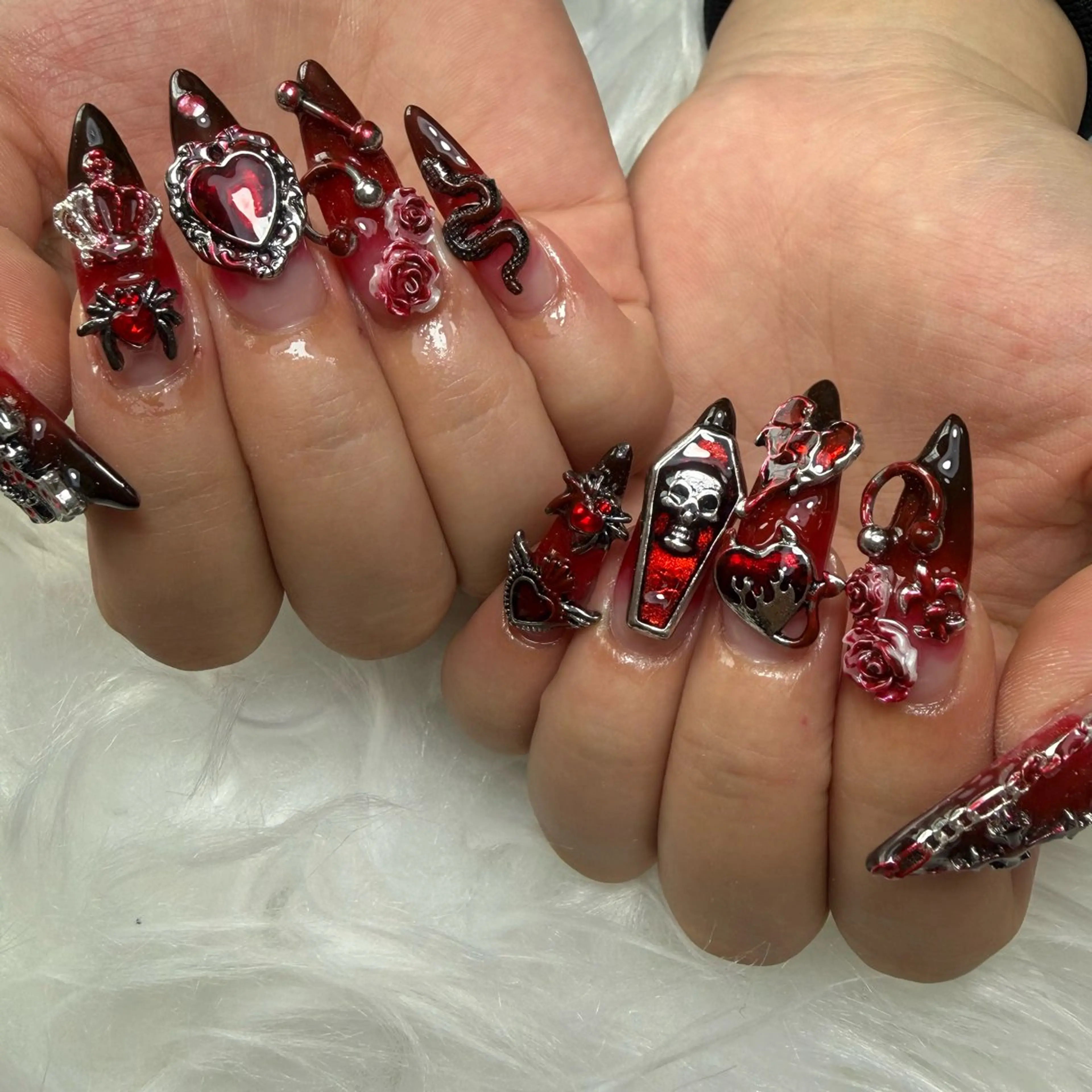 ネイル ハロウィン 持ち込み ハンドネイル L'ino nailのネイルデザイン