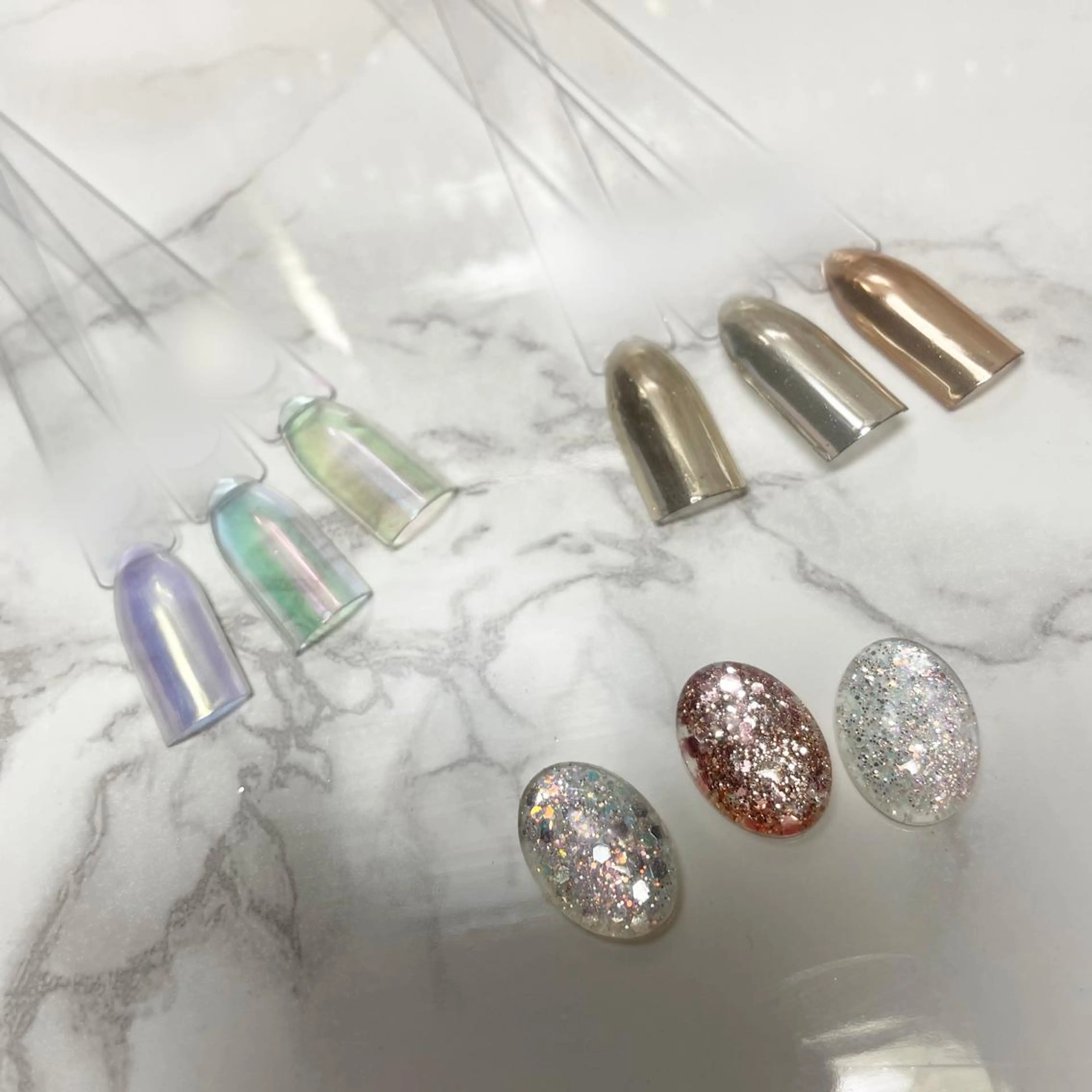 ネイル ラメ(グリッター) ミラーネイル EPICHA NAILのネイルデザイン