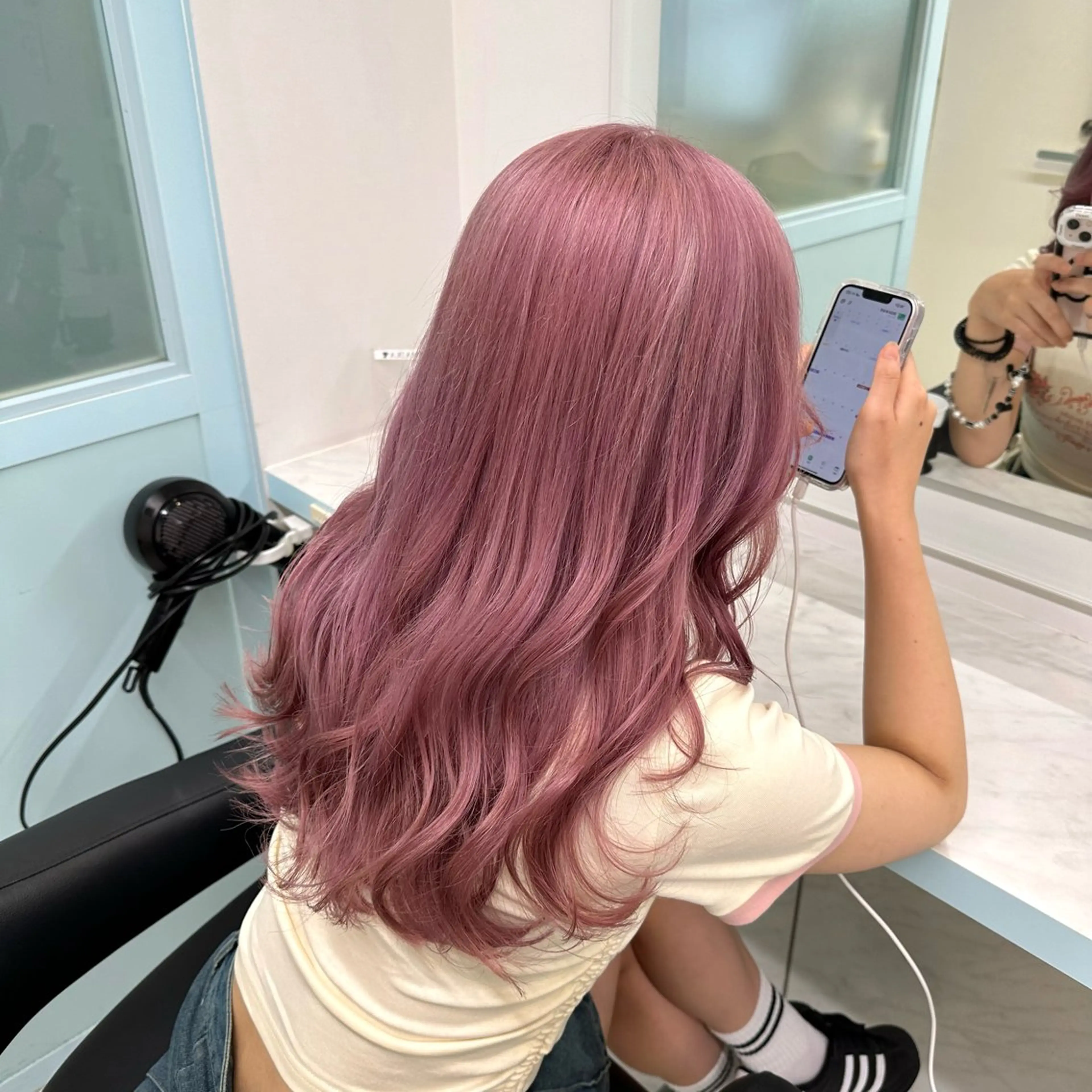 ロング カラー ヘアカラー トリートメント ヘッドスパ ヘアセット ハイトーン🌈メンズ カット♡Machanのヘアスタイル