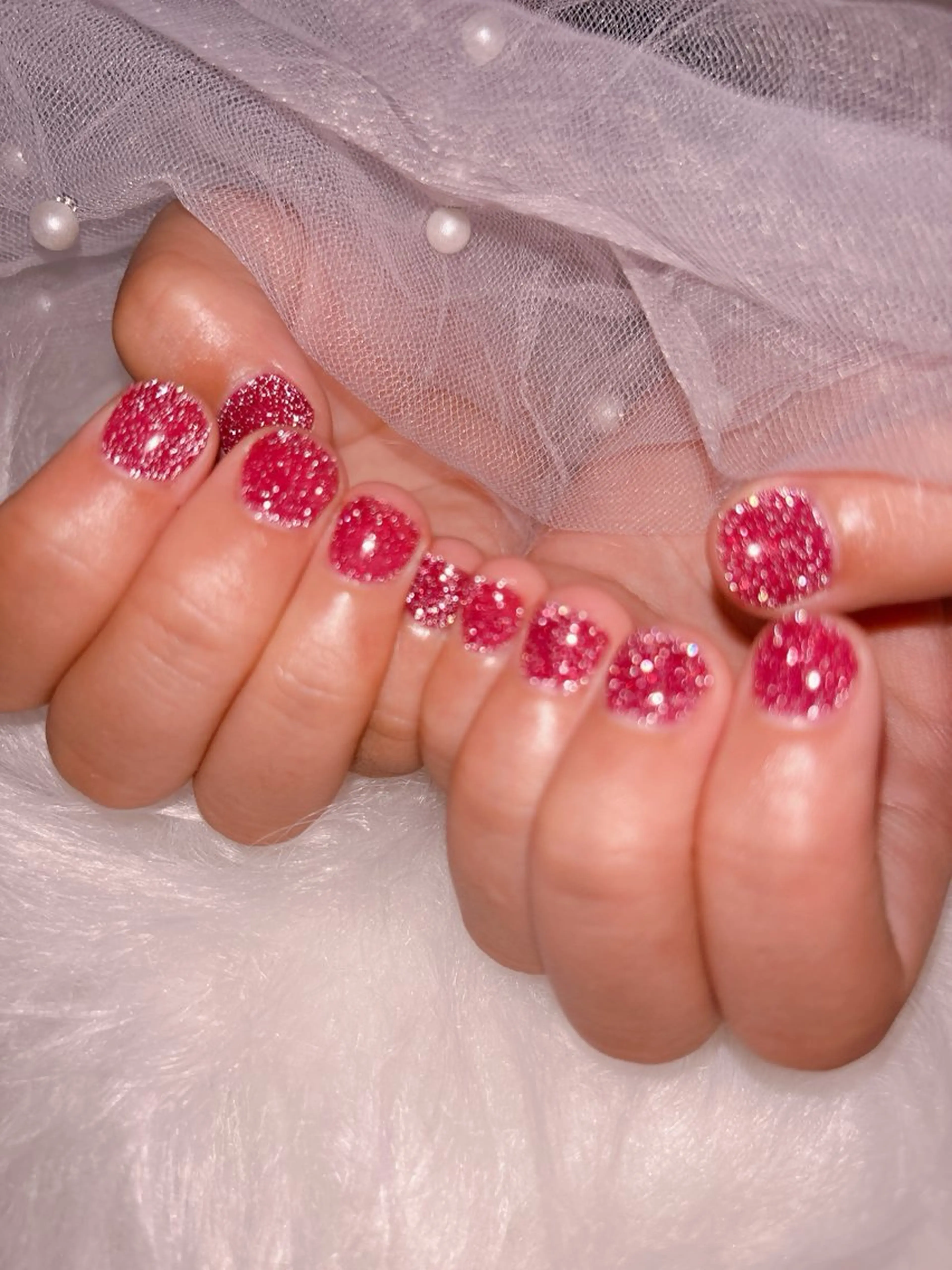 キッズ ネイル フラッシュネイル ピンク 🌟Pikarin Nail🌟のネイルデザイン