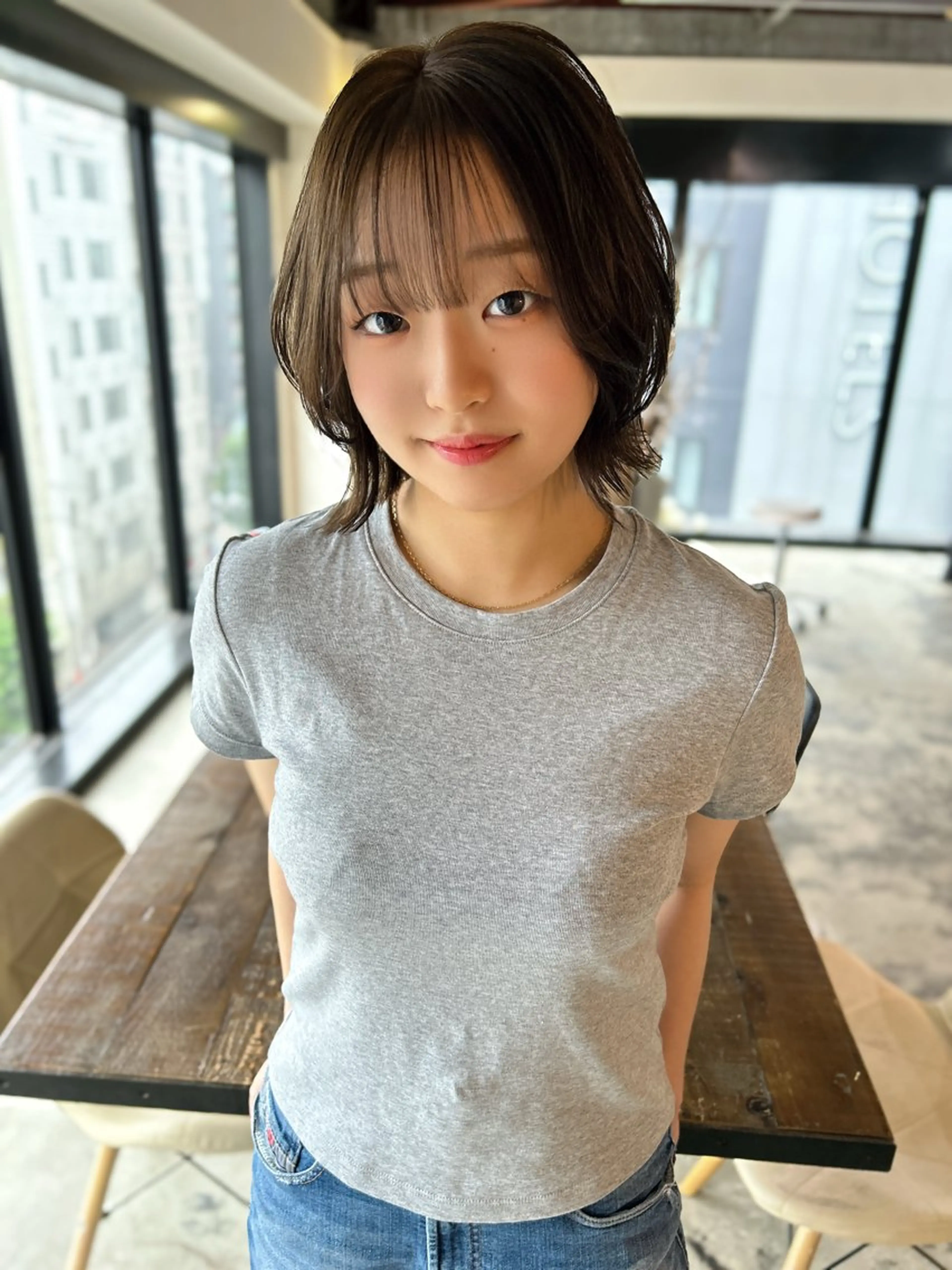 ショート カラー カット ヘアカラー トリートメント レイヤーカット/艶 カラー/SHISEIのヘアスタイル