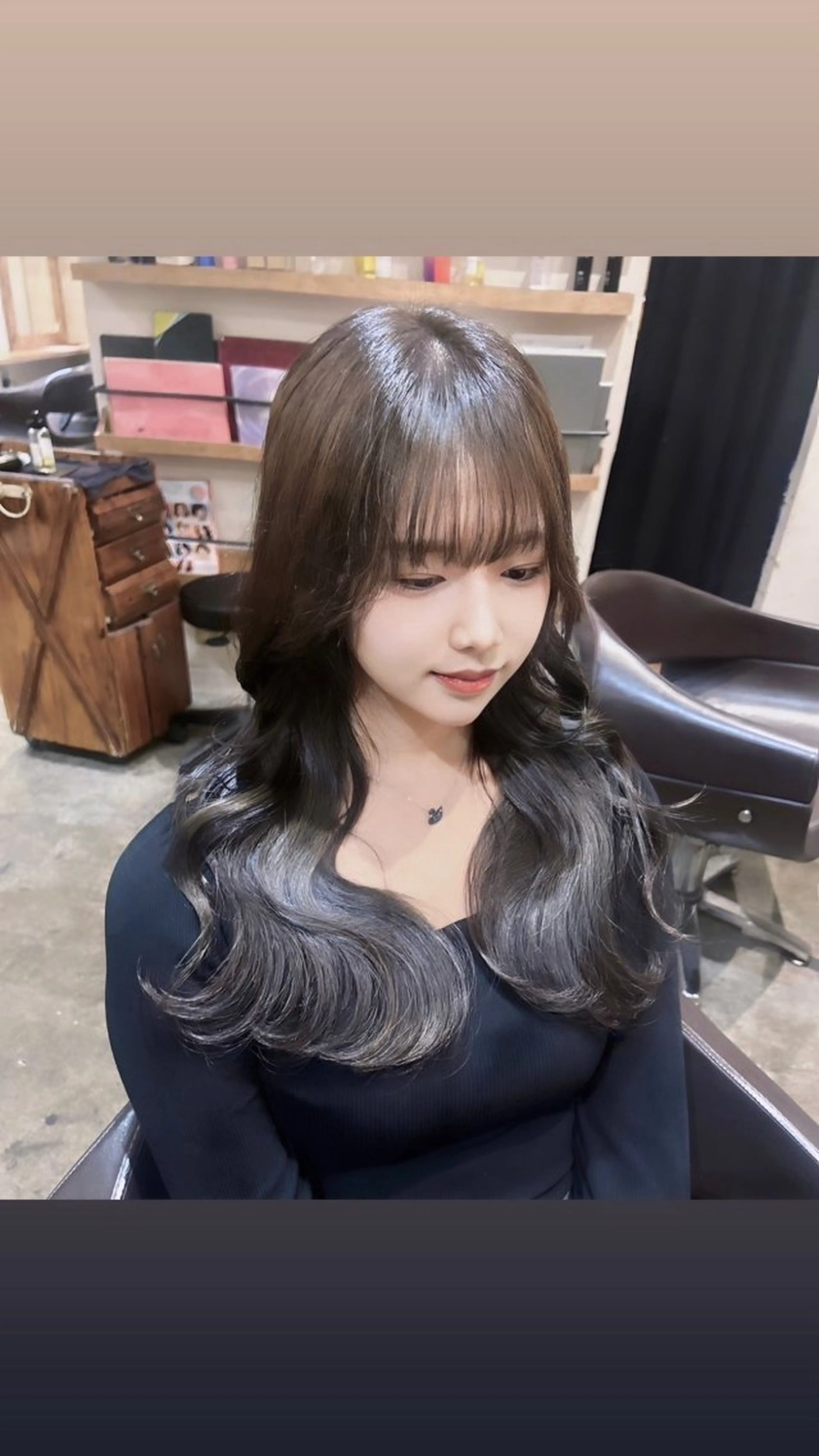ロング カラー カット ヘアカラー トリートメント 髪質改善×韓国 レイヤー ひかるのヘアスタイル