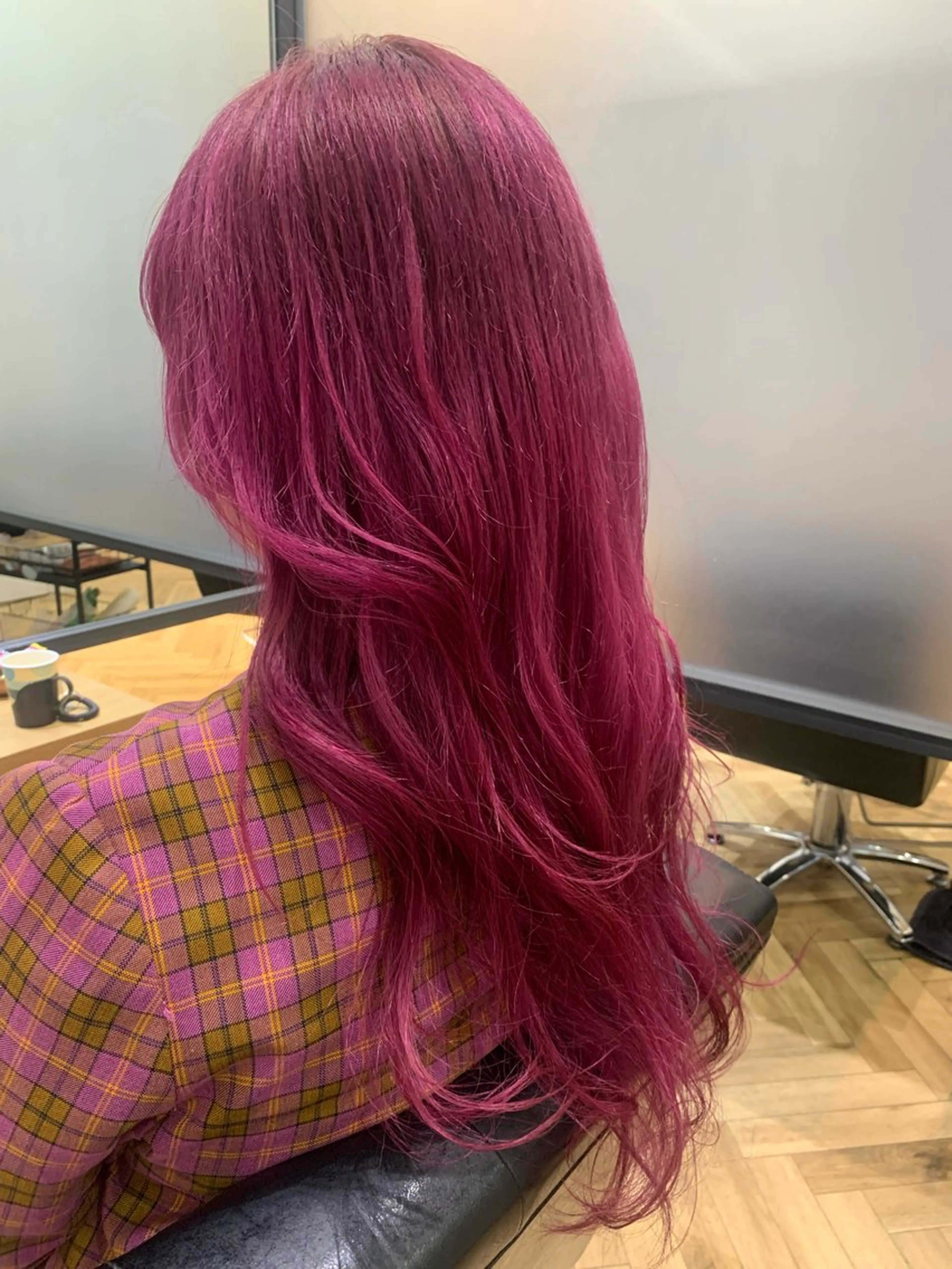 ロング カラー ダブルカラー ピンクカラー ヘアカラー 縮毛矯正 トリートメント 艶髪/トリートメント /髪質改善＊今泉のヘアスタイル