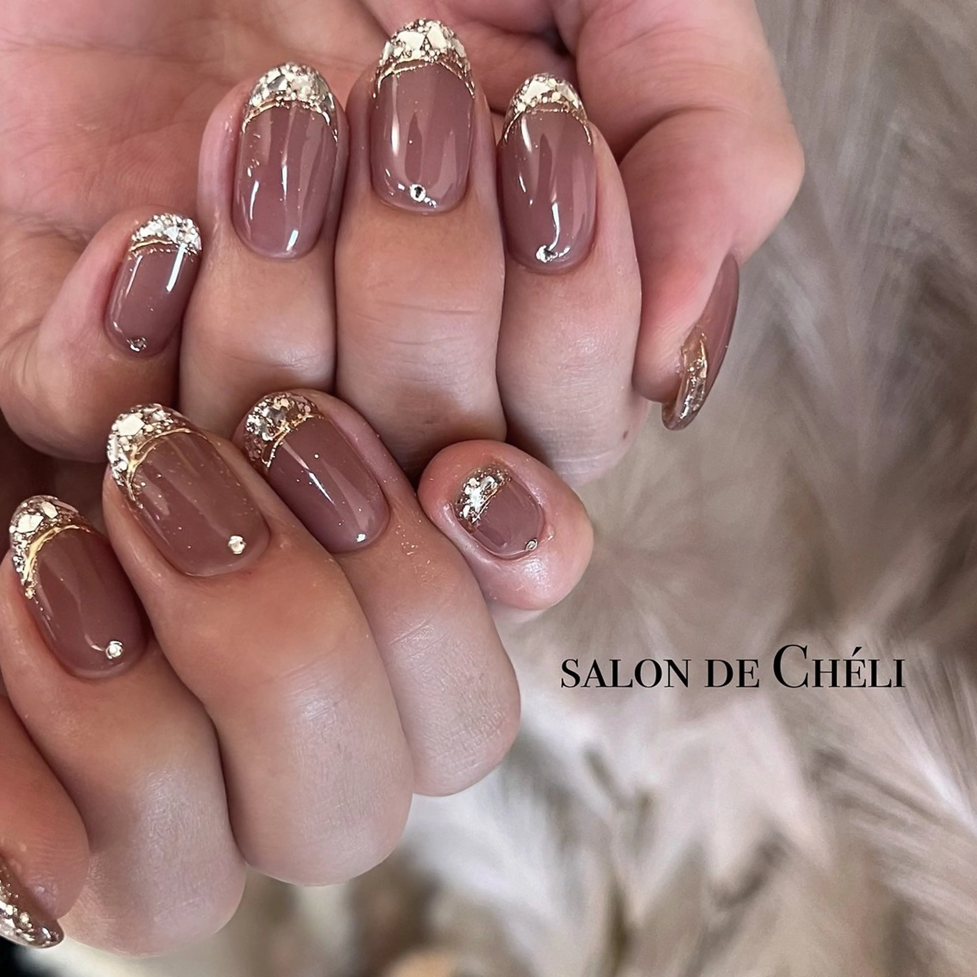 ネイル フレンチネイル ガラスフレンチ ハンドネイル salon de Chéli所属・salon de Cheliのネイルデザイン
