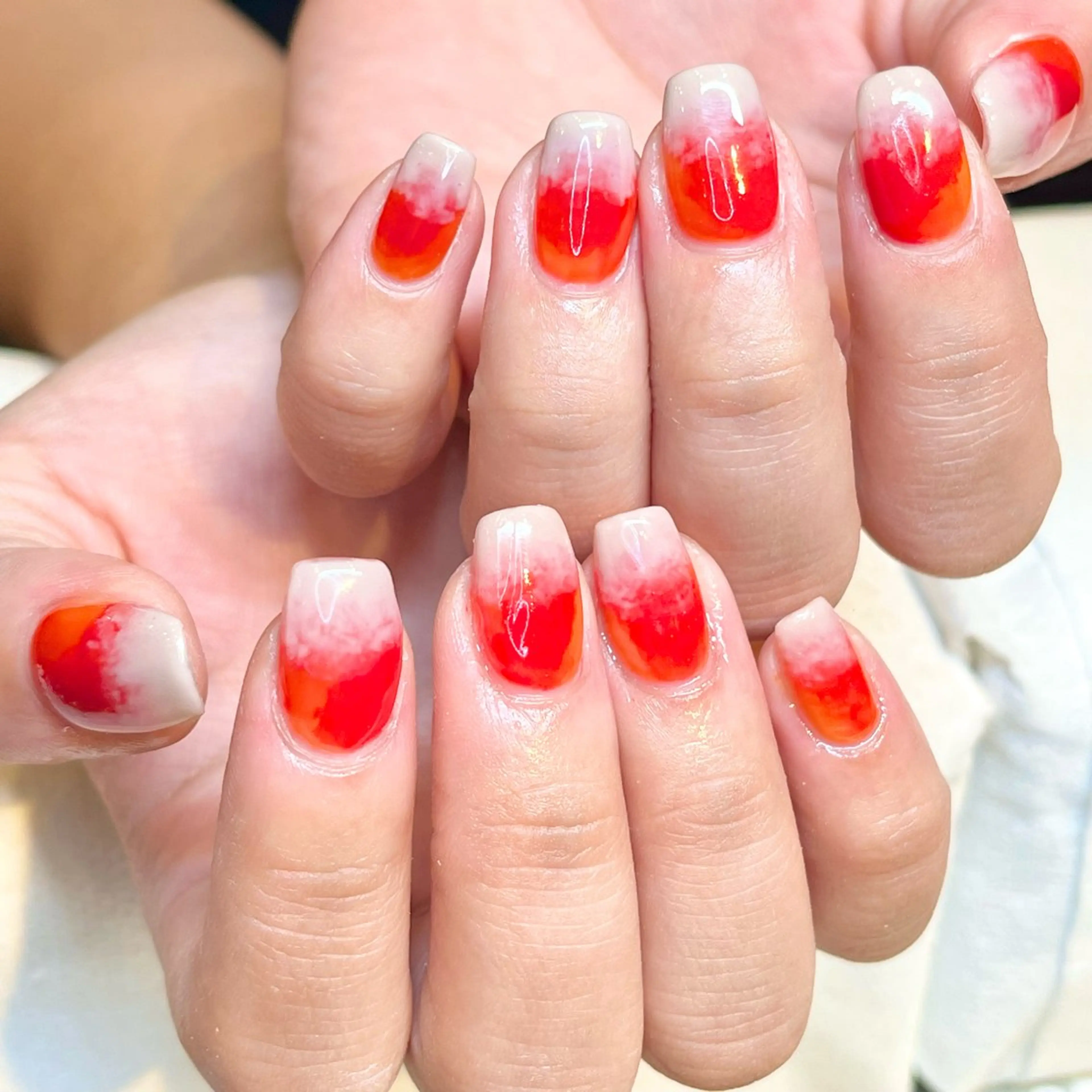 ネイル アートネイル オフィスネイル ワンカラーネイル ショートネイル ネイルサロン リリーブランシュ所属・森 瑞紀のネイルデザイン