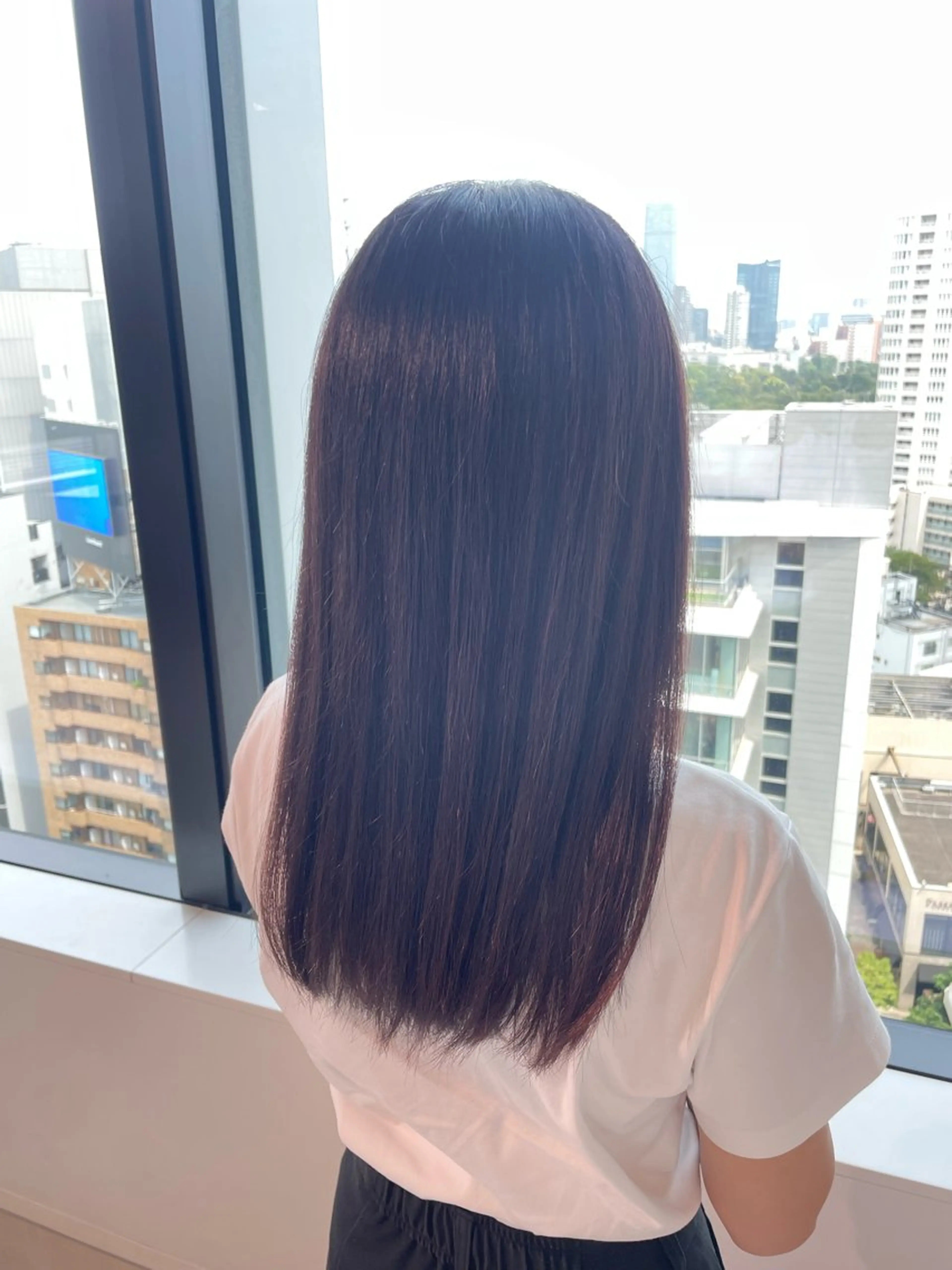 セミロング 縮毛矯正 小川 楓のヘアスタイル