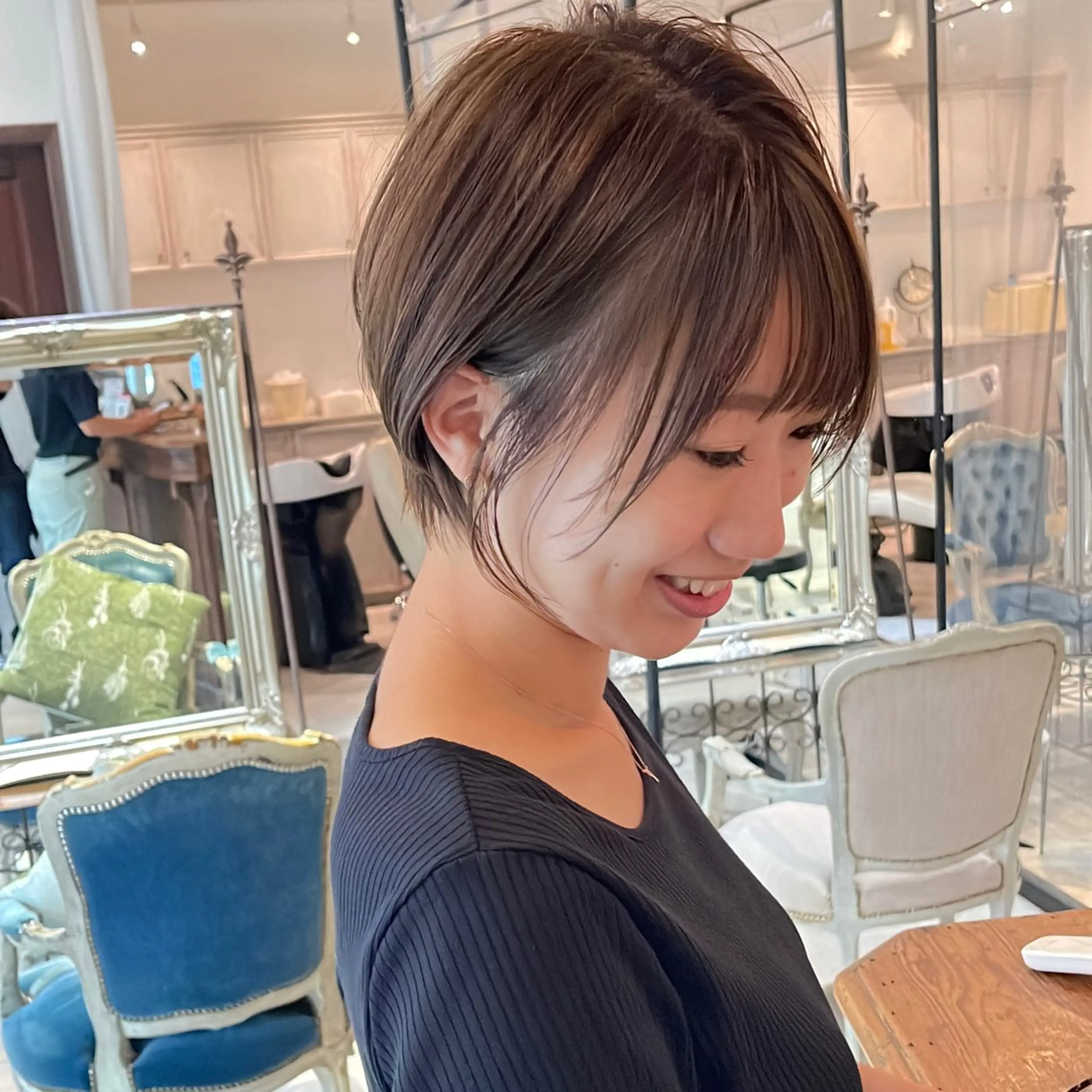 ショート くびれヘア カット トリートメント ショート/ブリーチ mizuki🐋のヘアスタイル