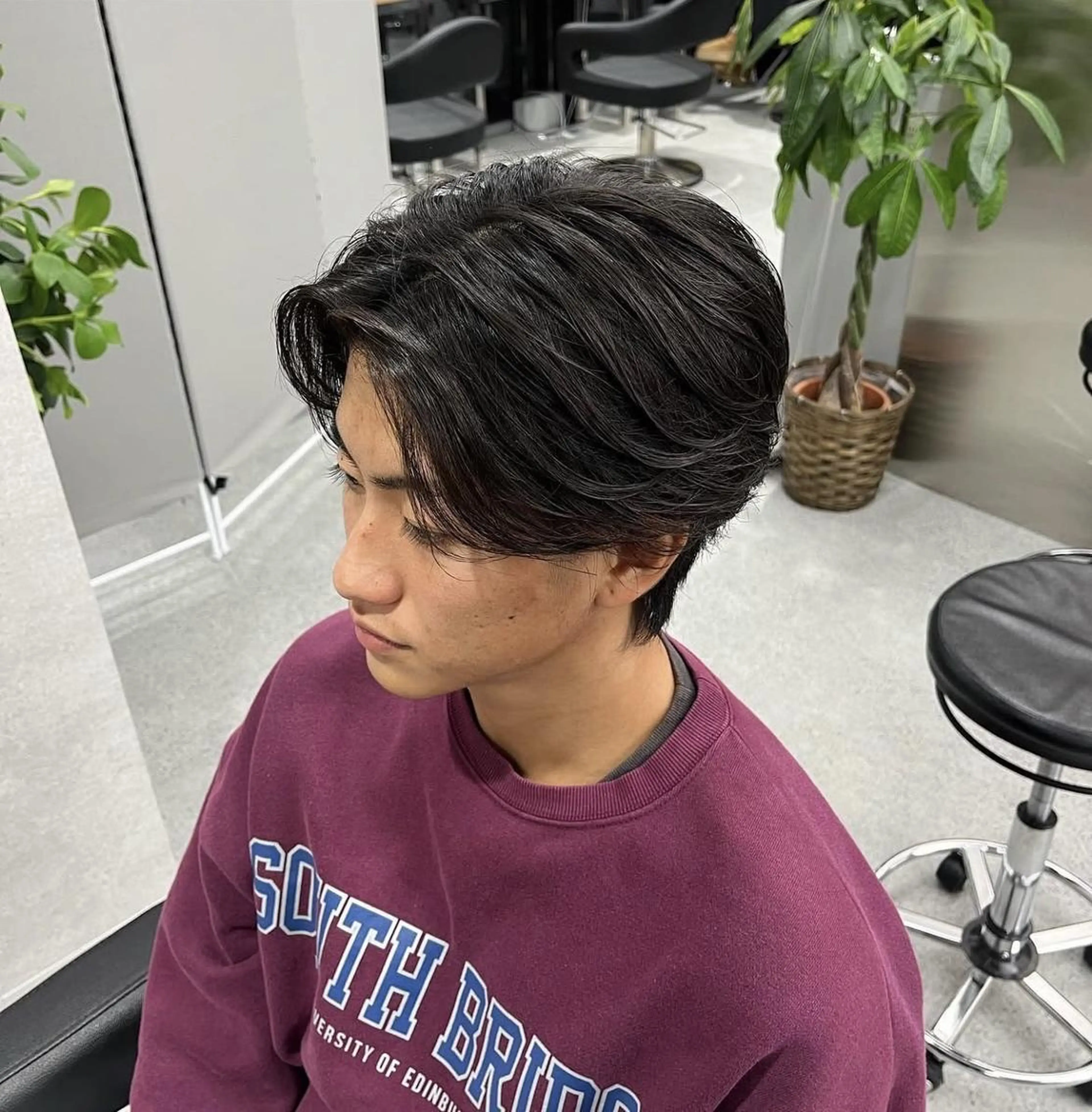 メンズ フェザー🐺韓国 スタイル🇰🇷友輔のヘアスタイル