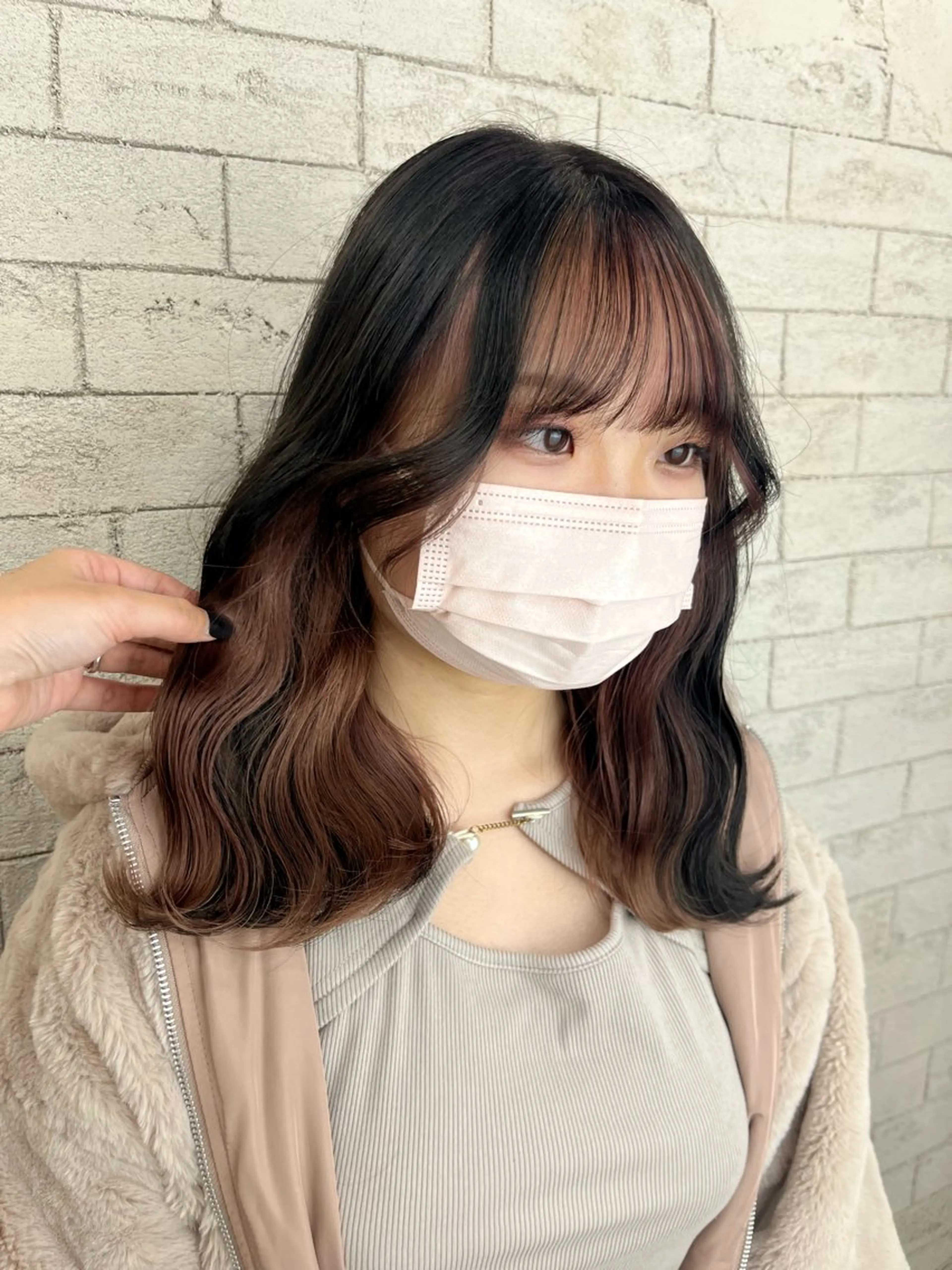 ミディアム カラー 🦋インナー/エク ステ🦋YUI🦋のヘアスタイル