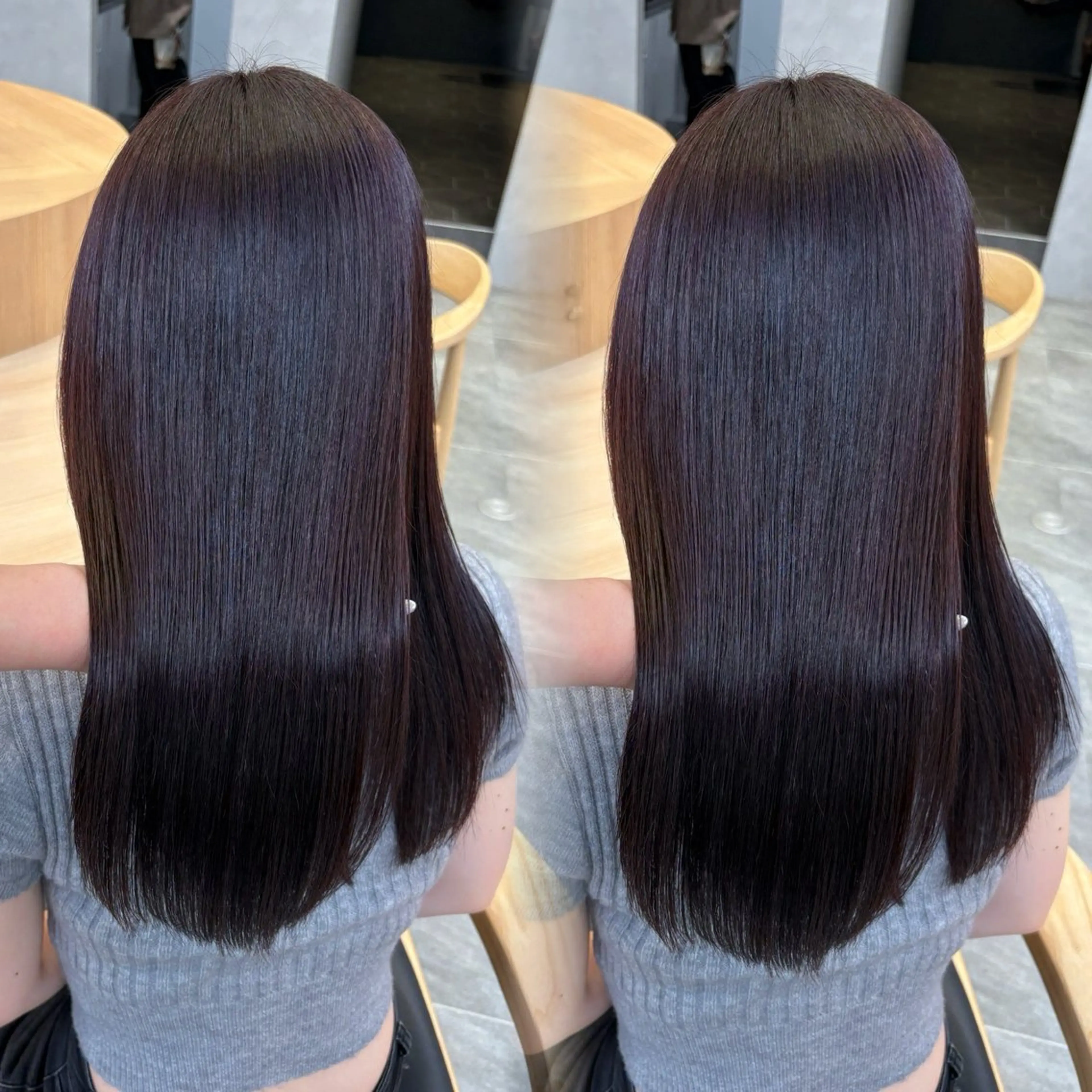 セミロング カラー カット ヘアカラー トリートメント ヘッドスパ nana【艶髪】/ 顔まわり/縮毛矯正のヘアスタイル
