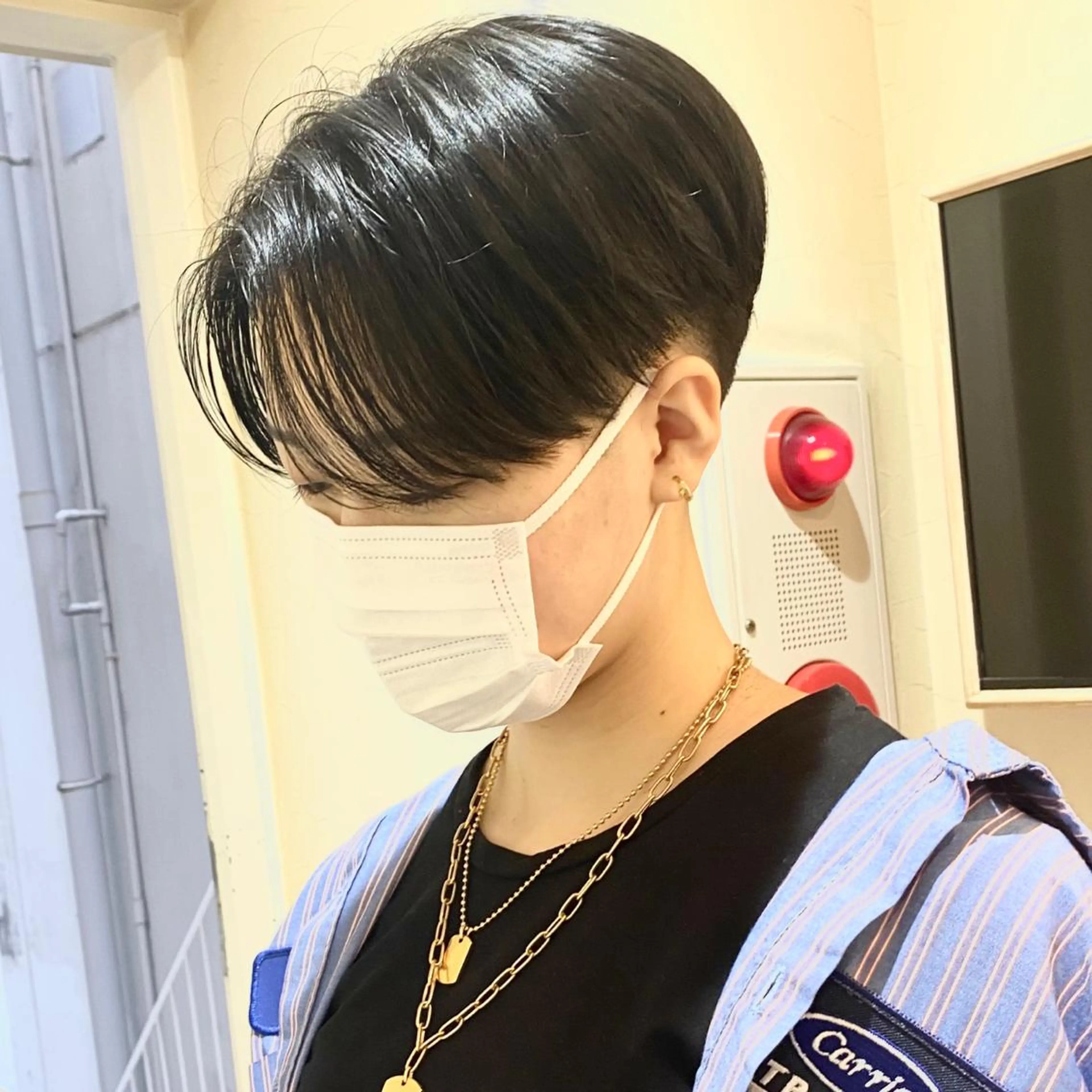 ミディアム カラー 黒髪 ブリーチ ブルーカラー ブルーブラック グレージュ ✨BASSA 【高田馬場】✨のヘアスタイル