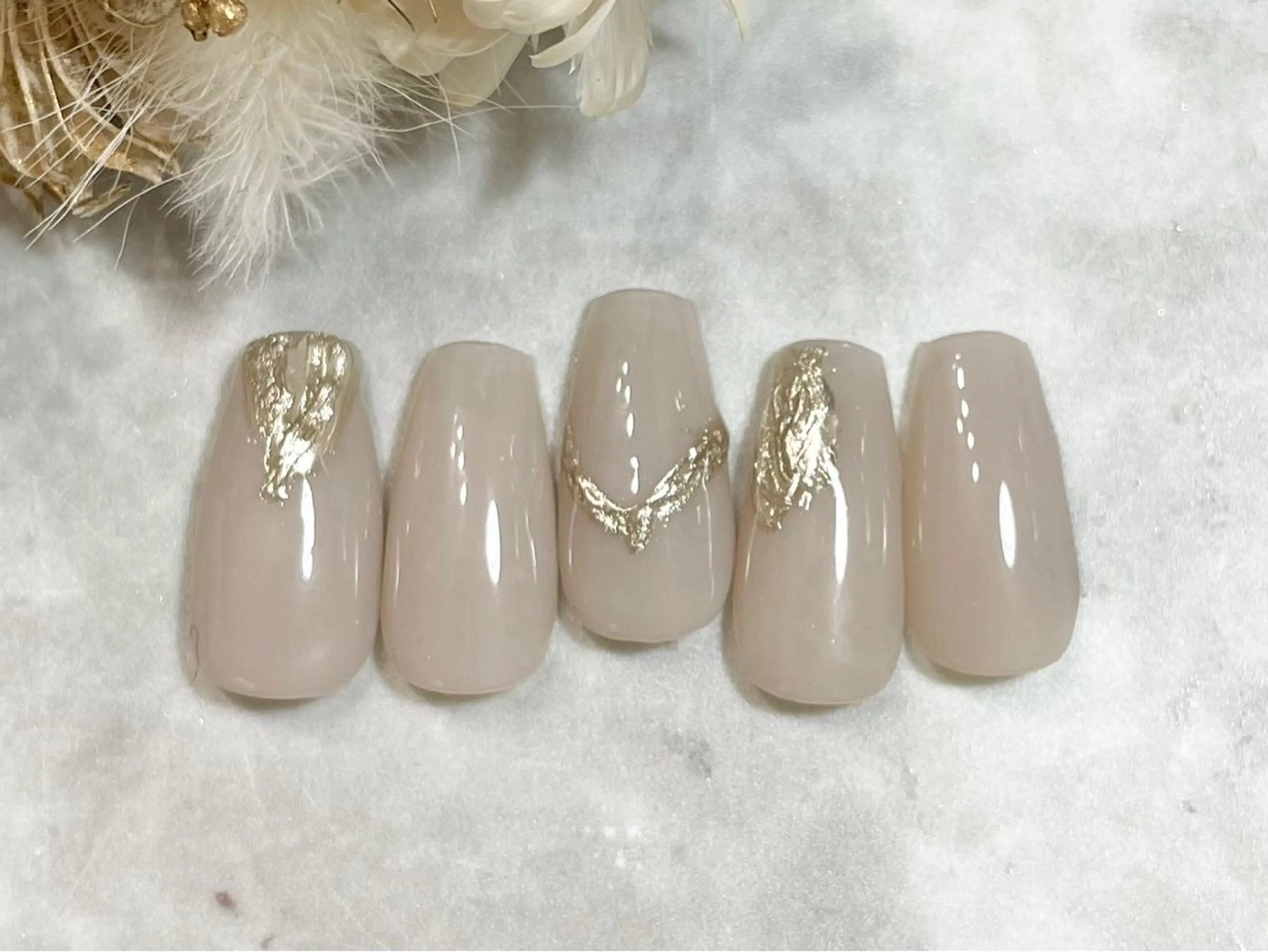 ネイル オフィスネイル シンプルネイル 【パラジェル・フィルイン】Nailsalon　Merci東中野所属・Merci shigaのネイルデザイン