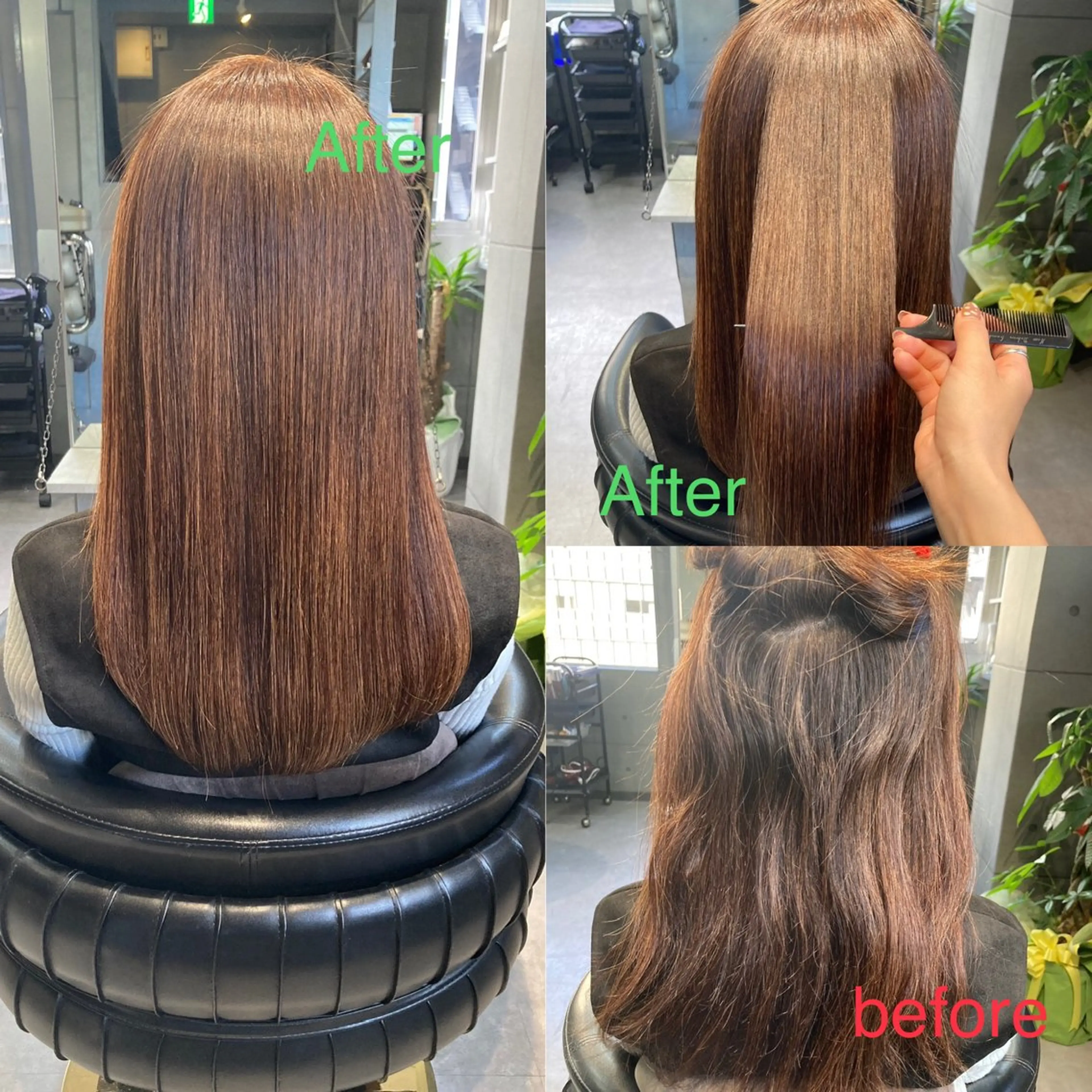 ロング 縮毛矯正 髪質改善☺︎縮毛矯正 ふじい まりんのヘアスタイル