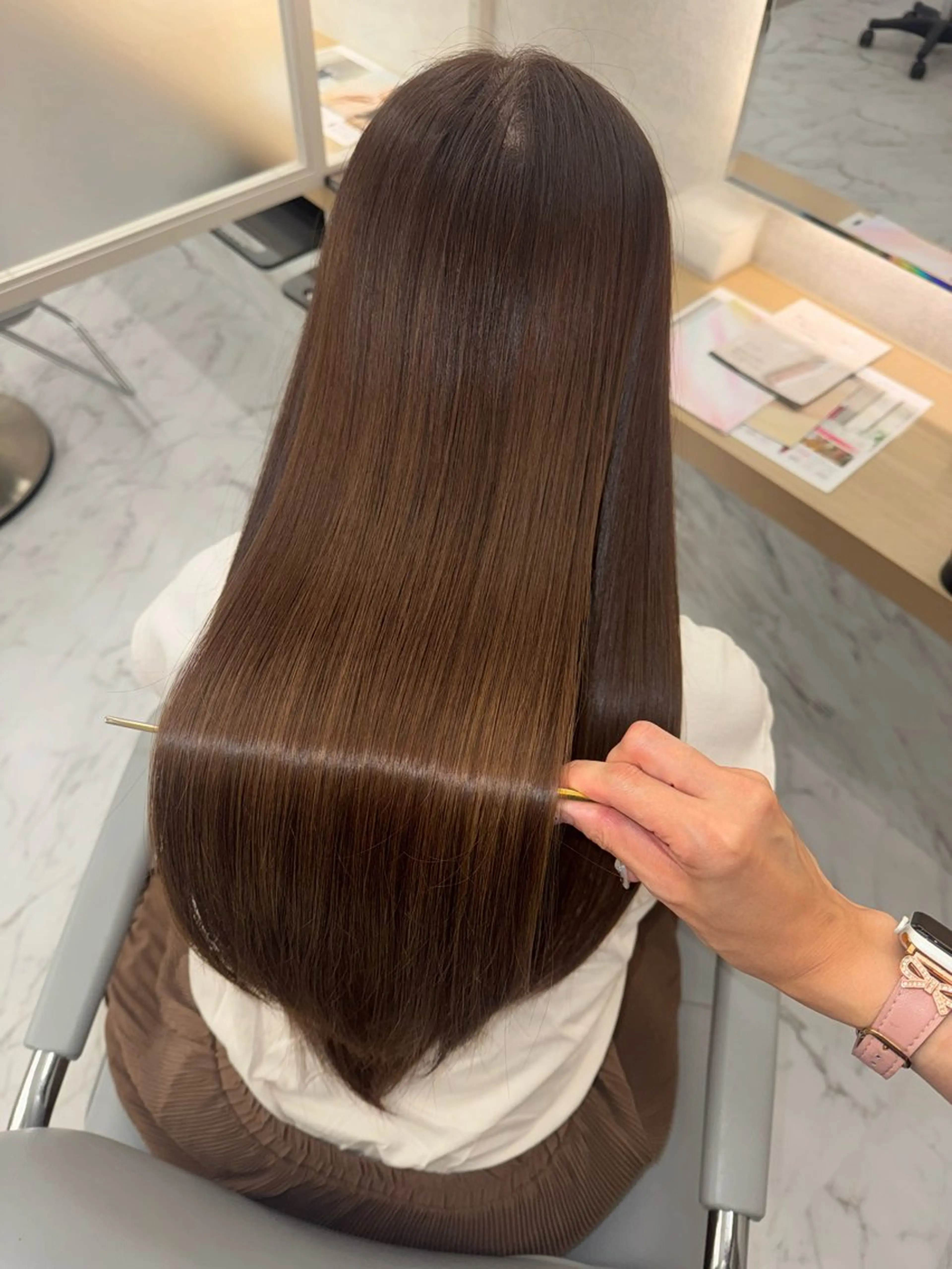ロング ヘアカラー トリートメント ヘッドスパ 韓国🫧アイドルヘア 🎀みづきのヘアスタイル