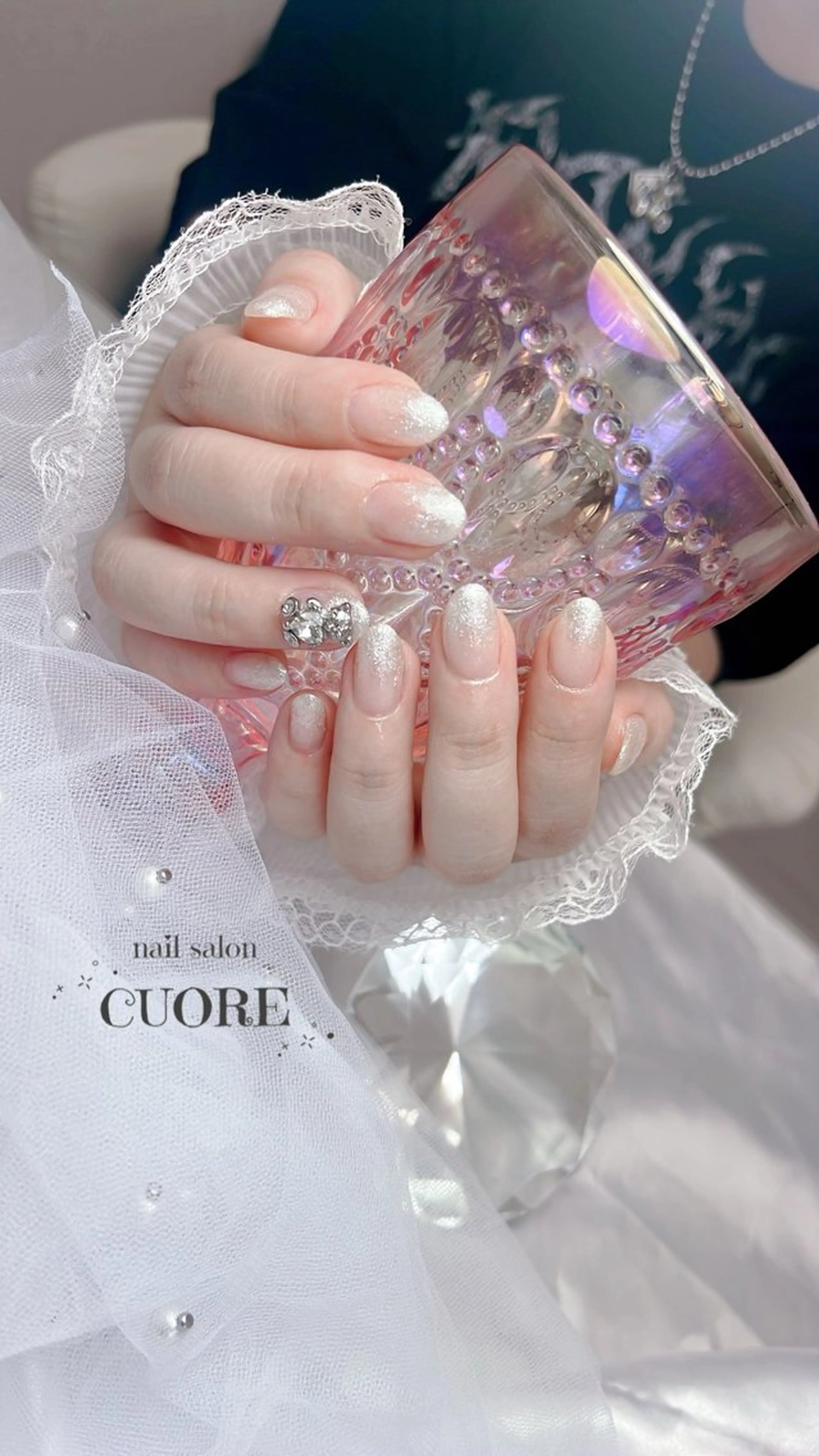 ネイル グラデーション ラメ(グリッター) ラメグラデーション シンプルネイル ハンドネイル CUORE____nail所属・nail salon CUOREのネイルデザイン