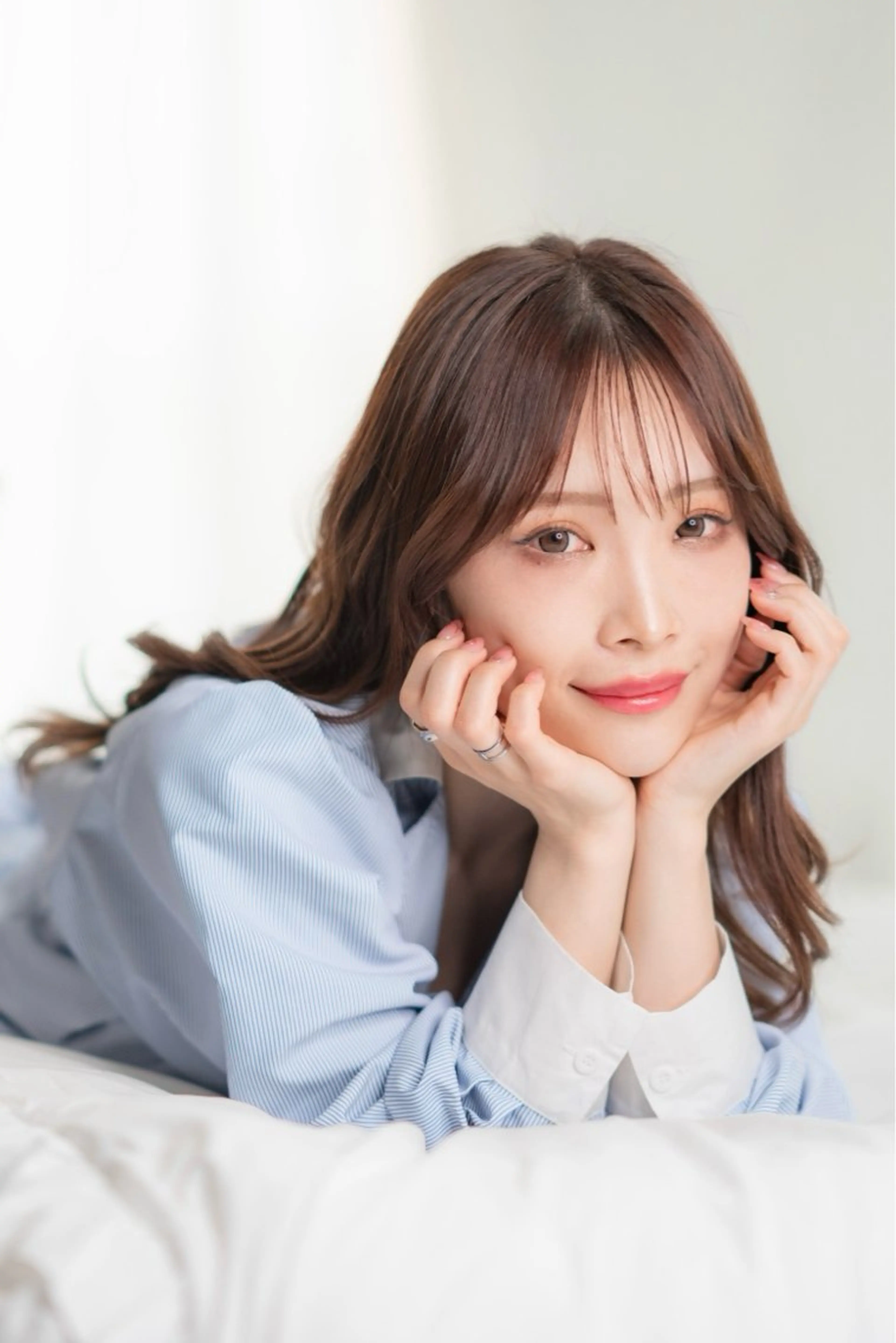 ロング 韓国風ヘア レイヤーカット 小顔カット ワンホンヘア 坂本 裕樹のヘアスタイル