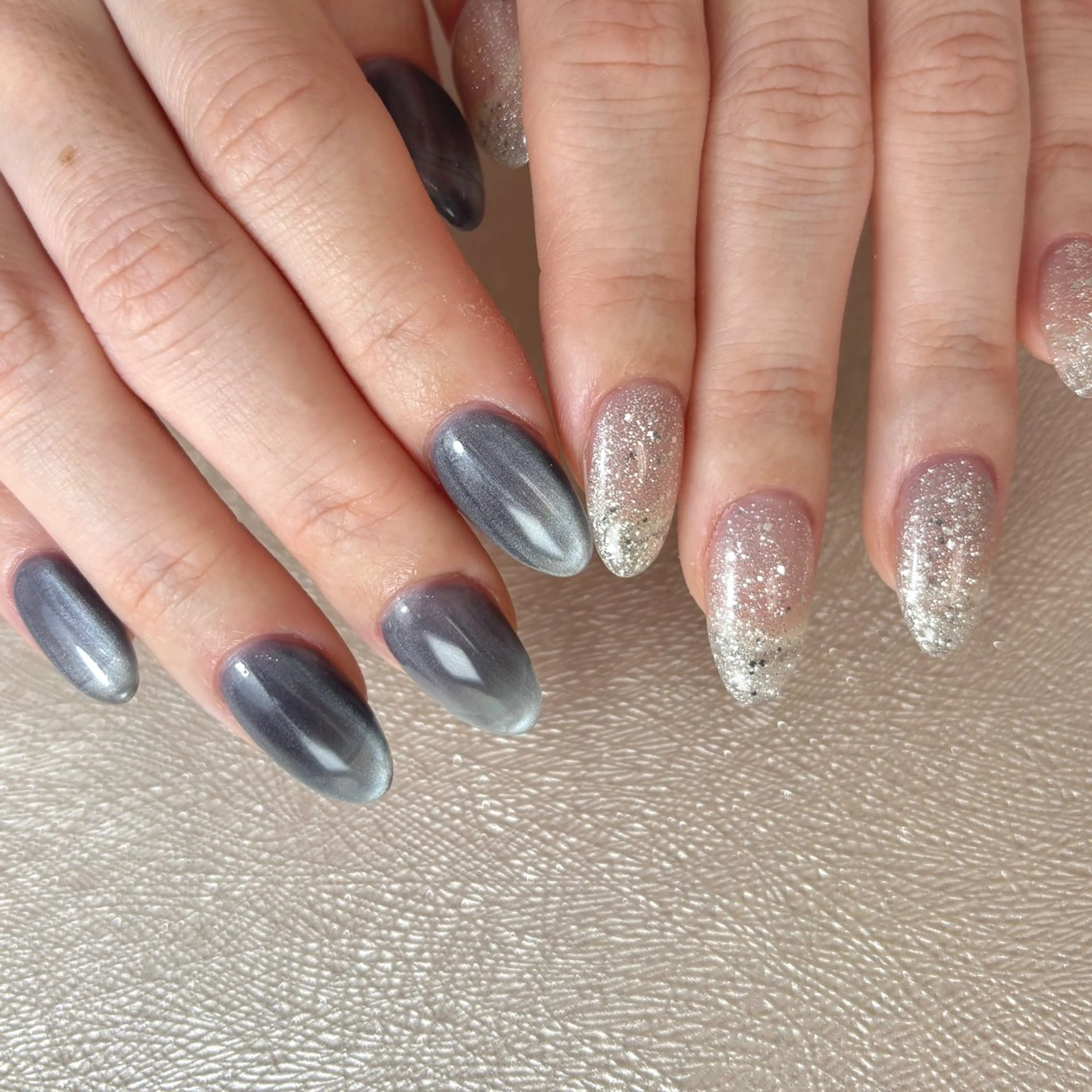 ネイル オーロラネイル フラッシュネイル マグネットネイル ミラーネイル ワンカラーネイル ハンドネイル nail salon toki.のネイルデザイン