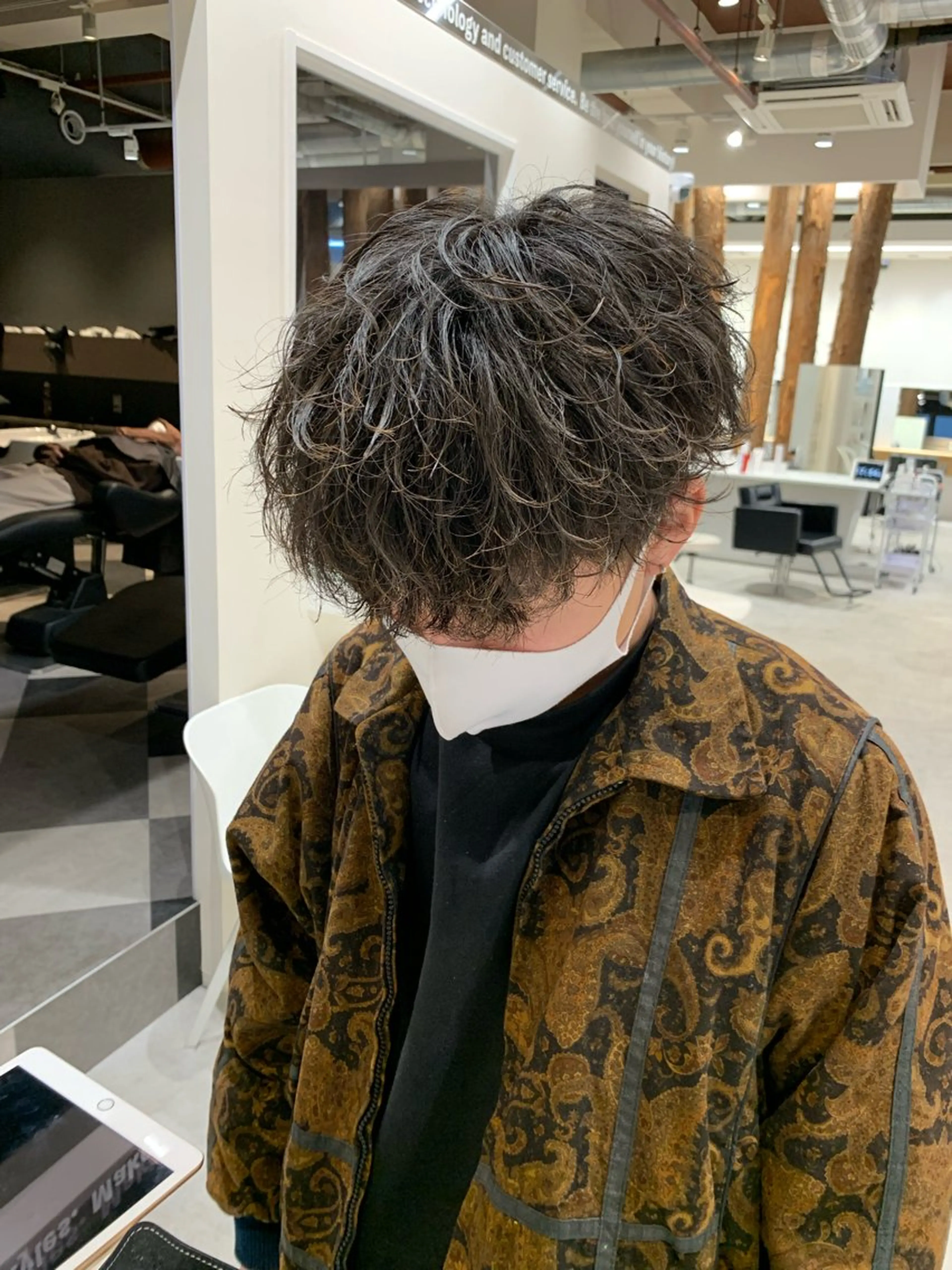 メンズ カット パーマ 前 侃太のヘアスタイル