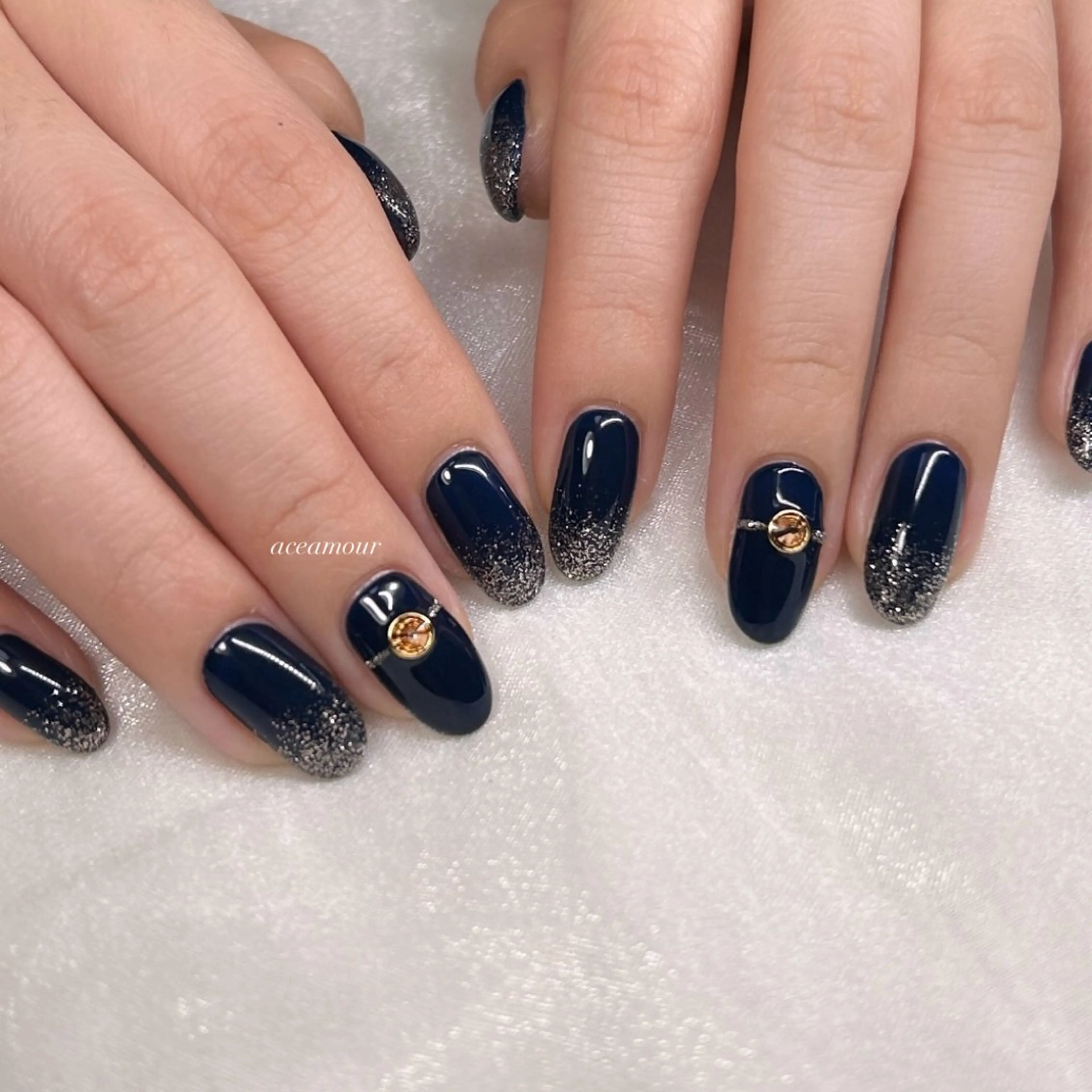 ネイル ラメ(グリッター) 持ち込み ハンドネイル ネイル/耳つぼ /新ホワイトニングのネイルデザイン