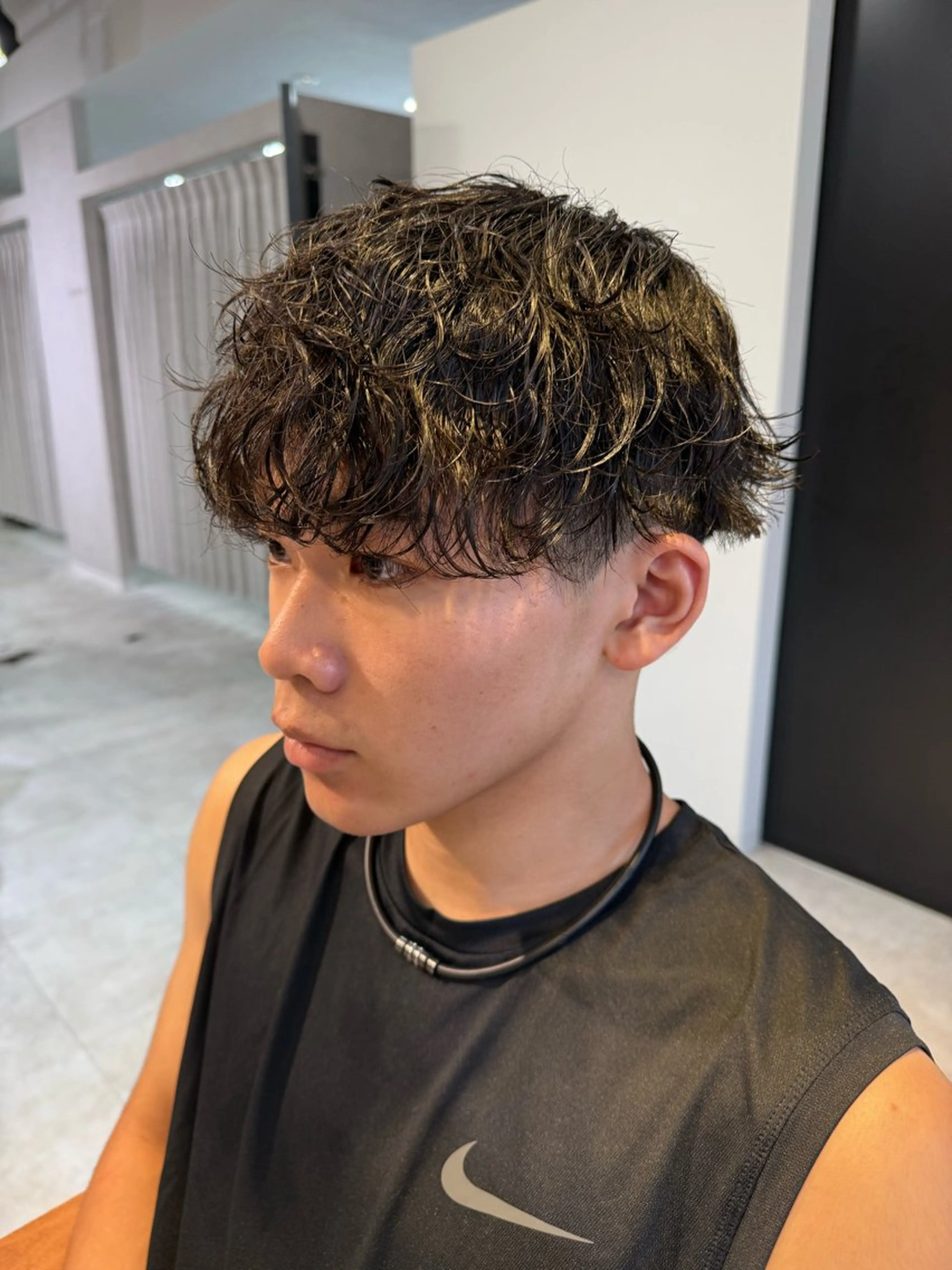パーマ メンズ メンズパーマ 波巻きパーマ スパイラルパーマ カット パーマ LICO HAIR＆RELAXATION 名駅店所属・メンズ/波巻き/ ツイスパ/田中陸翔のヘアスタイル