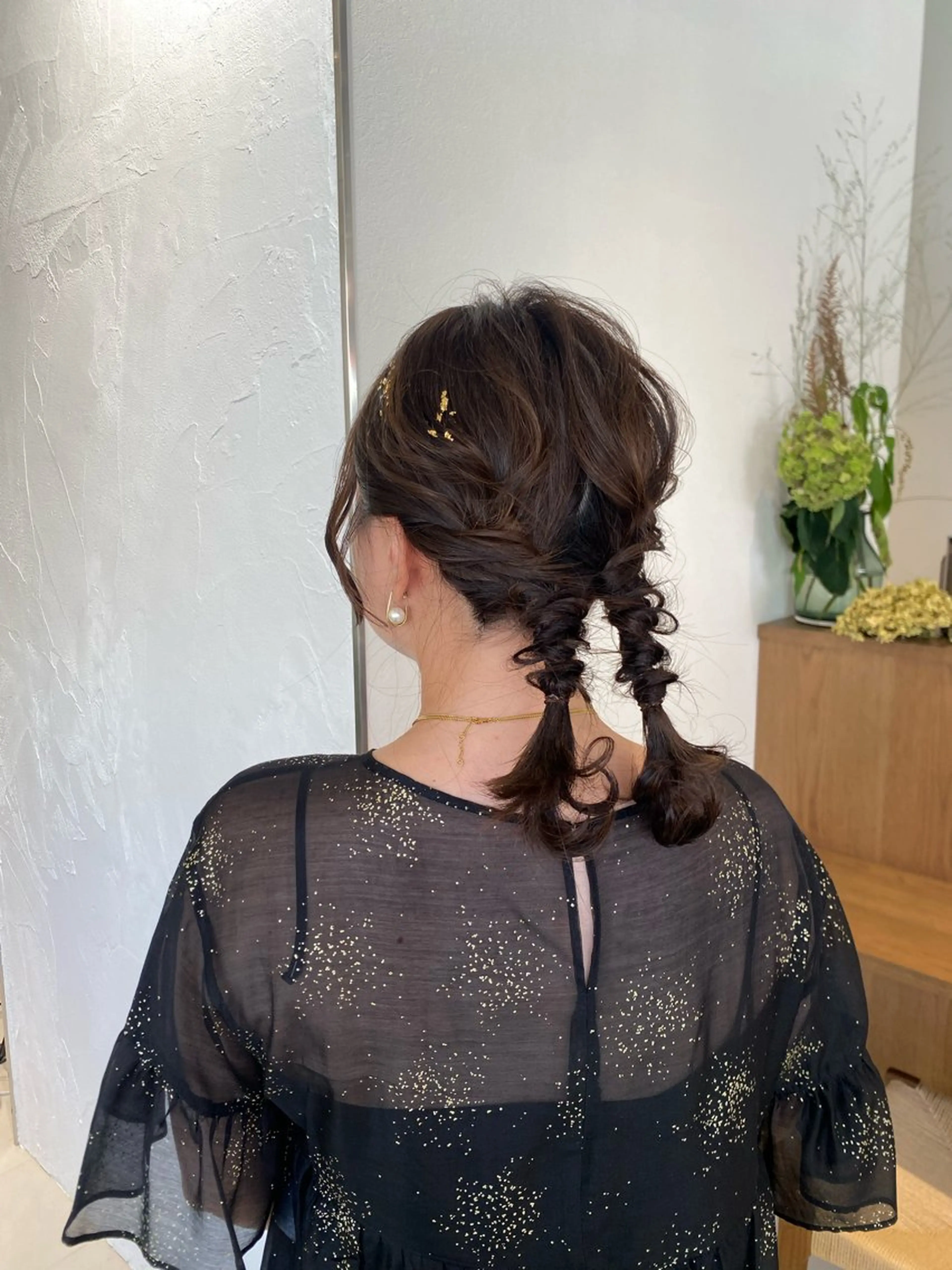 ミディアム ヘアアレンジ 暖色カラー /ヘアアレンジ/花鈴のヘアスタイル