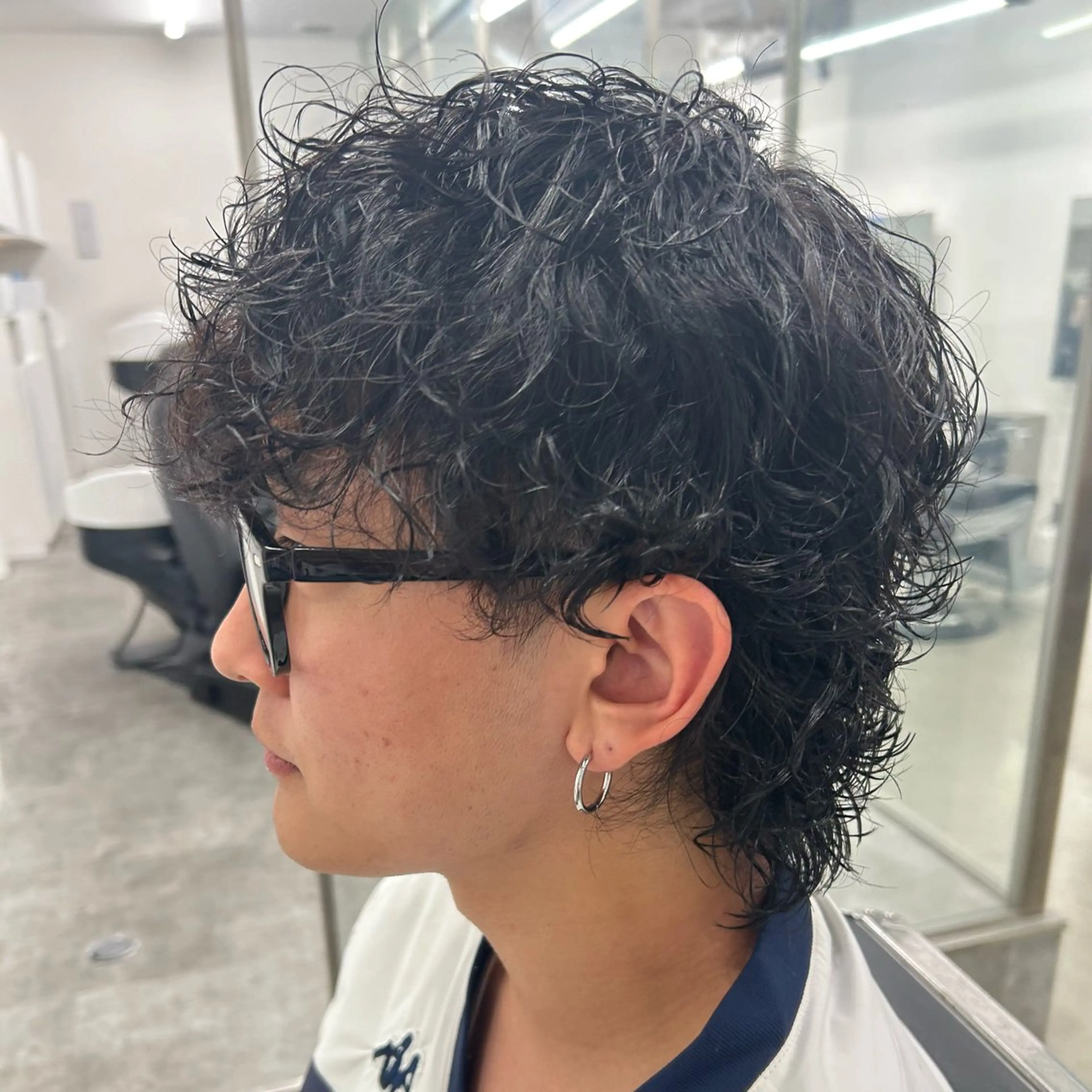 パーマ メンズ カット パーマ 安達 脩人のヘアスタイル