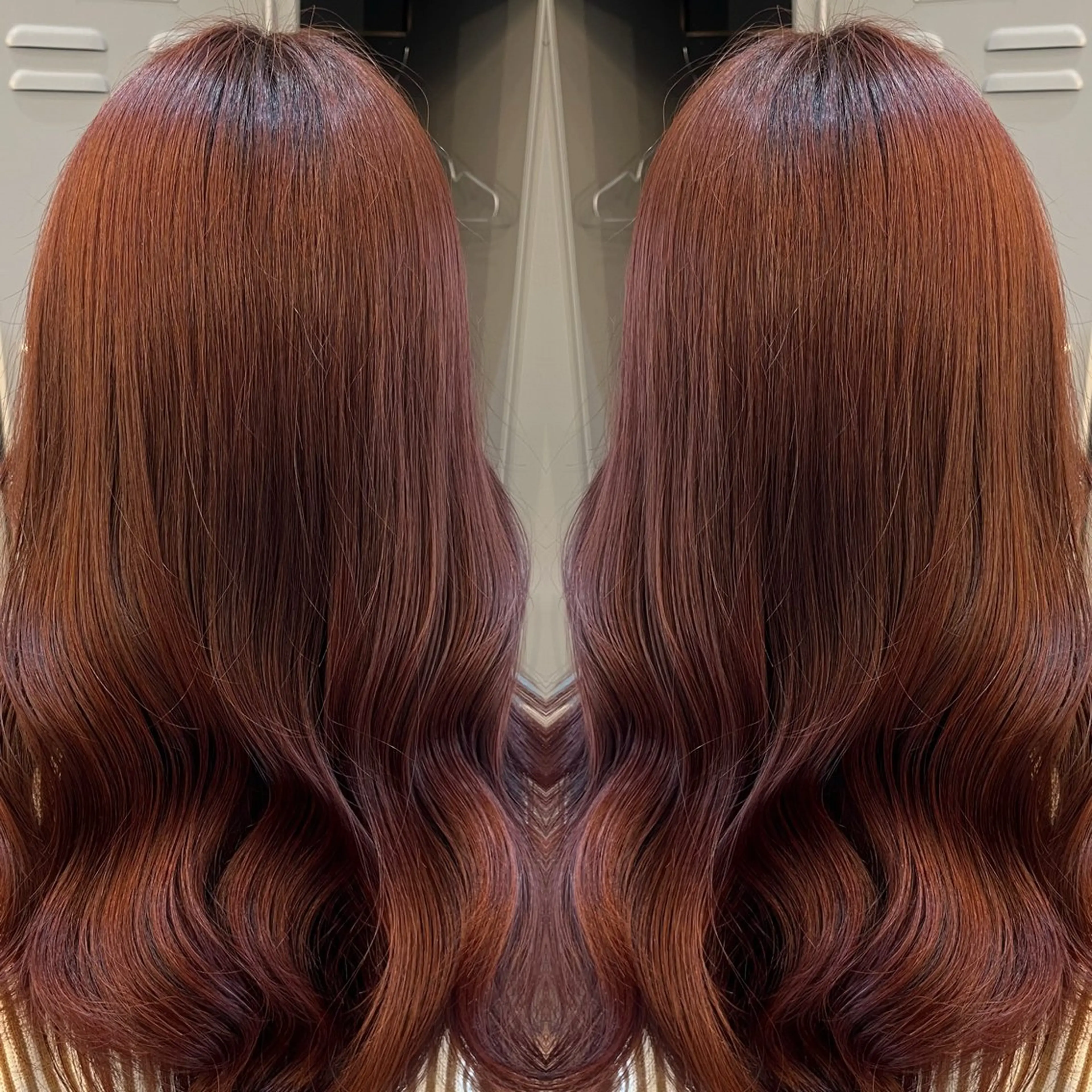 ロング カラー ブリーチ ダブルカラー ブリーチなしカラー ヘアカラー トリートメント レイヤーカット/ 暗髪🫧ナシコのヘアスタイル