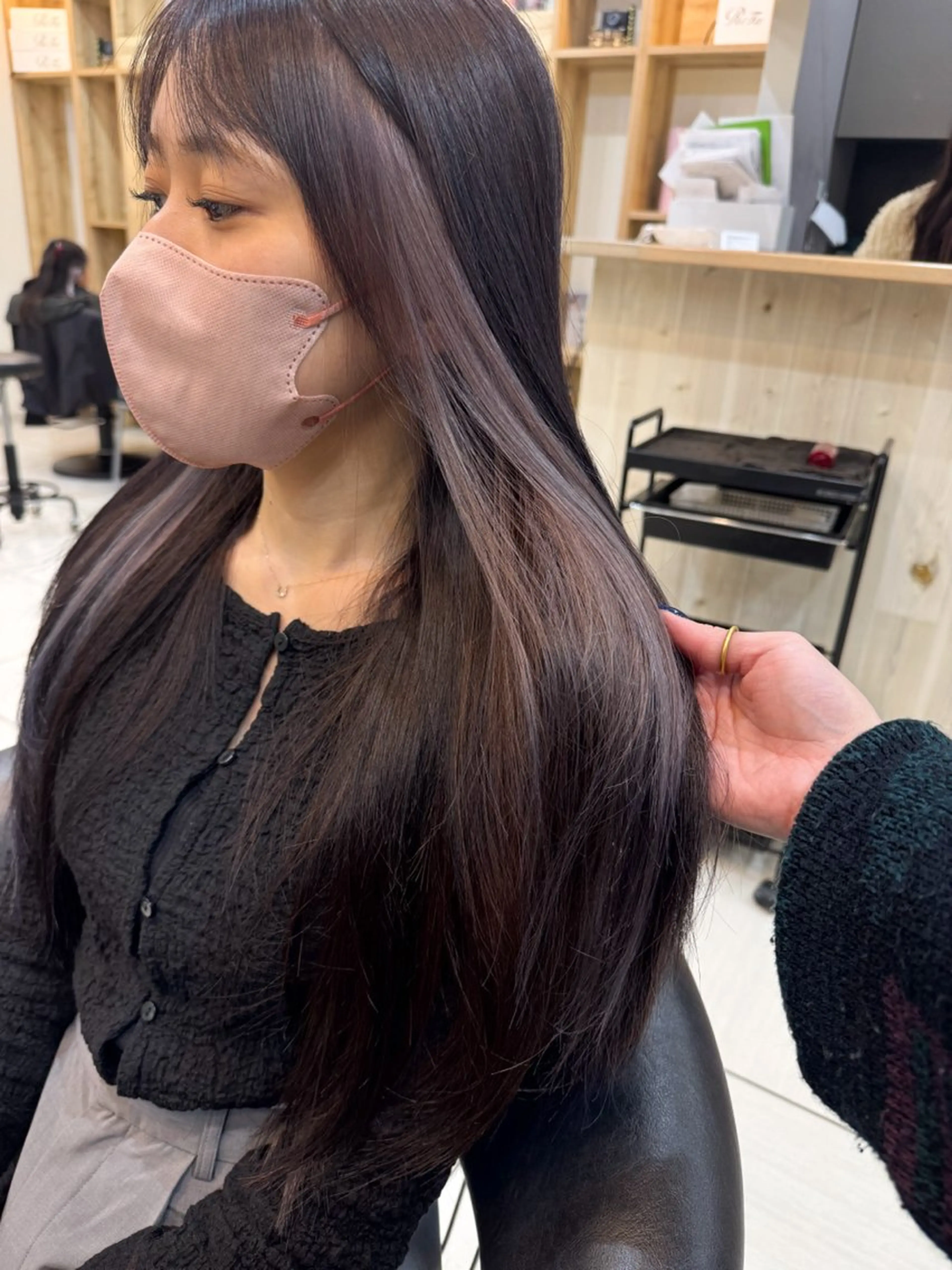 ロング カラー ブリーチ ラベンダーカラー カット ヘアカラー Seeknext // Rukaのヘアスタイル