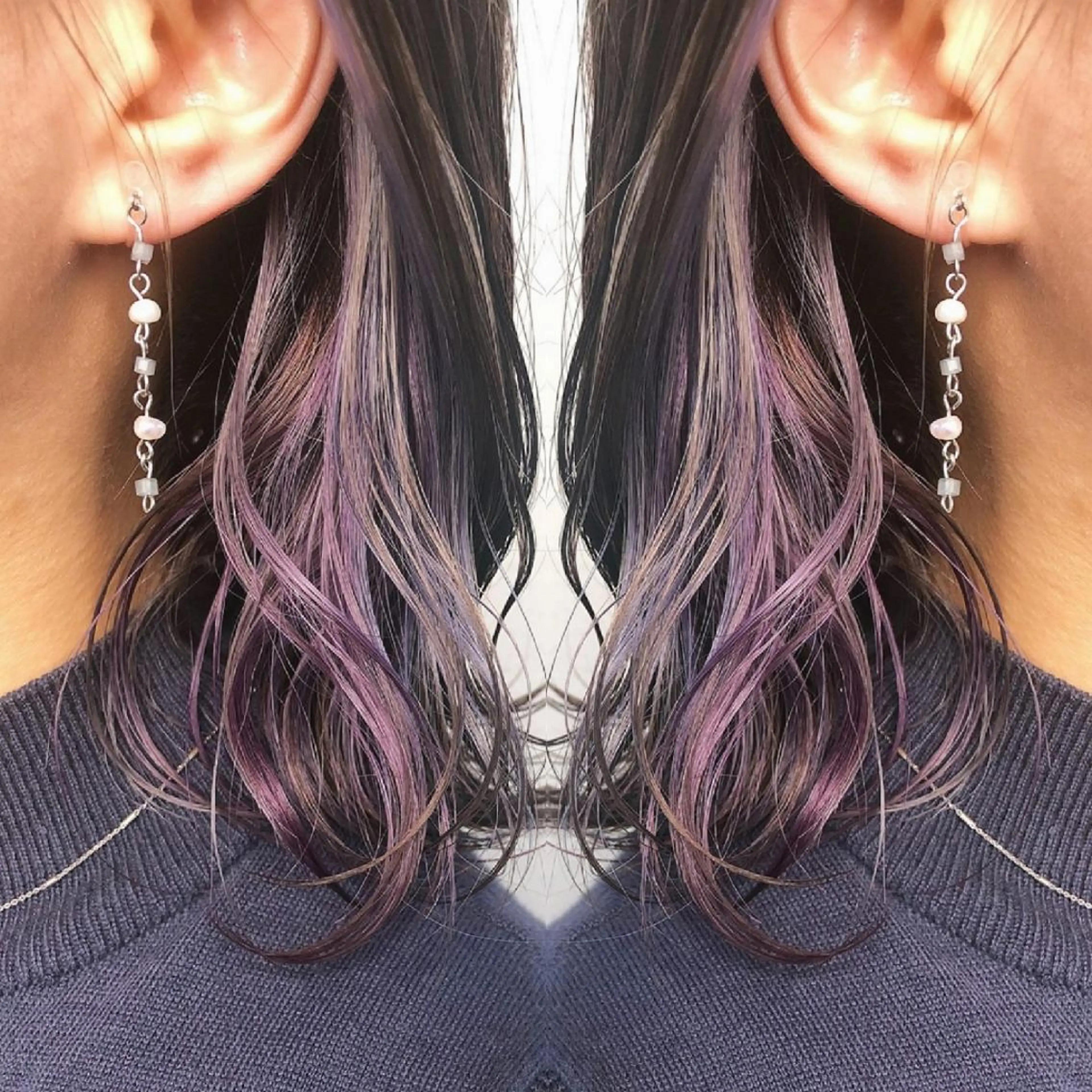 ショート ヘアアレンジ カラー インナーカラー バイオレットカラー カット ヘアカラー トリートメント 竹内啓太 ボブのヘアスタイル