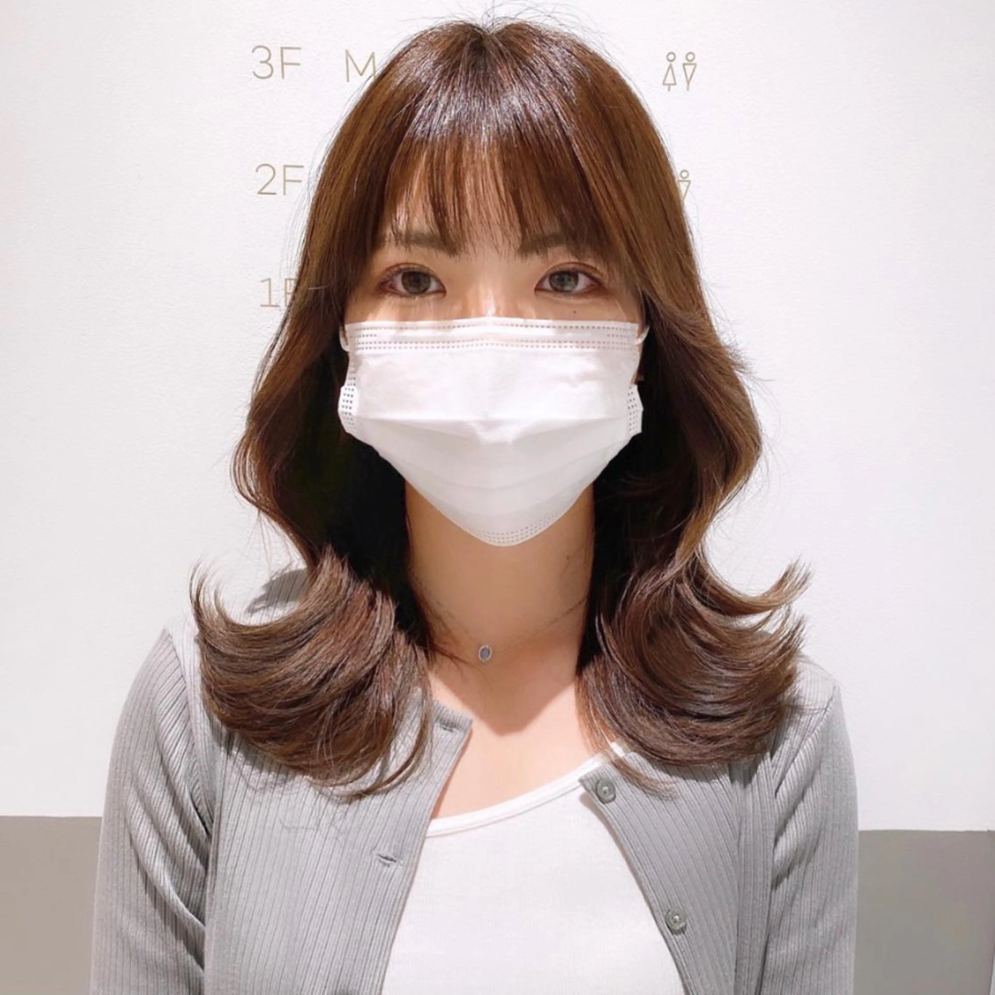 セミロング カット ヘアカラー 縮毛矯正 韓国くびれレイヤー 🇰🇷はづきのヘアスタイル