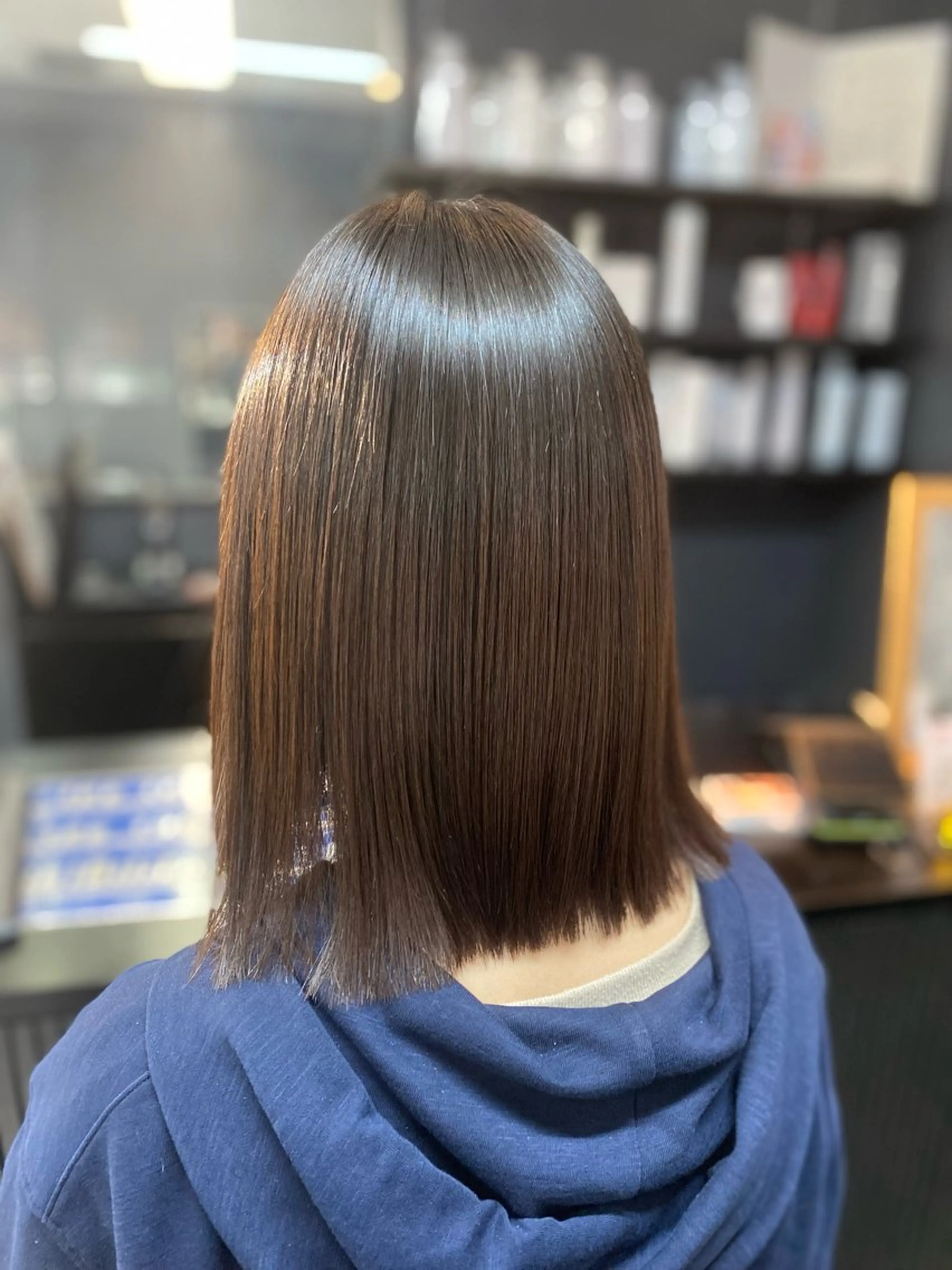 ミディアム カット 縮毛矯正 池田 亮雅のヘアスタイル