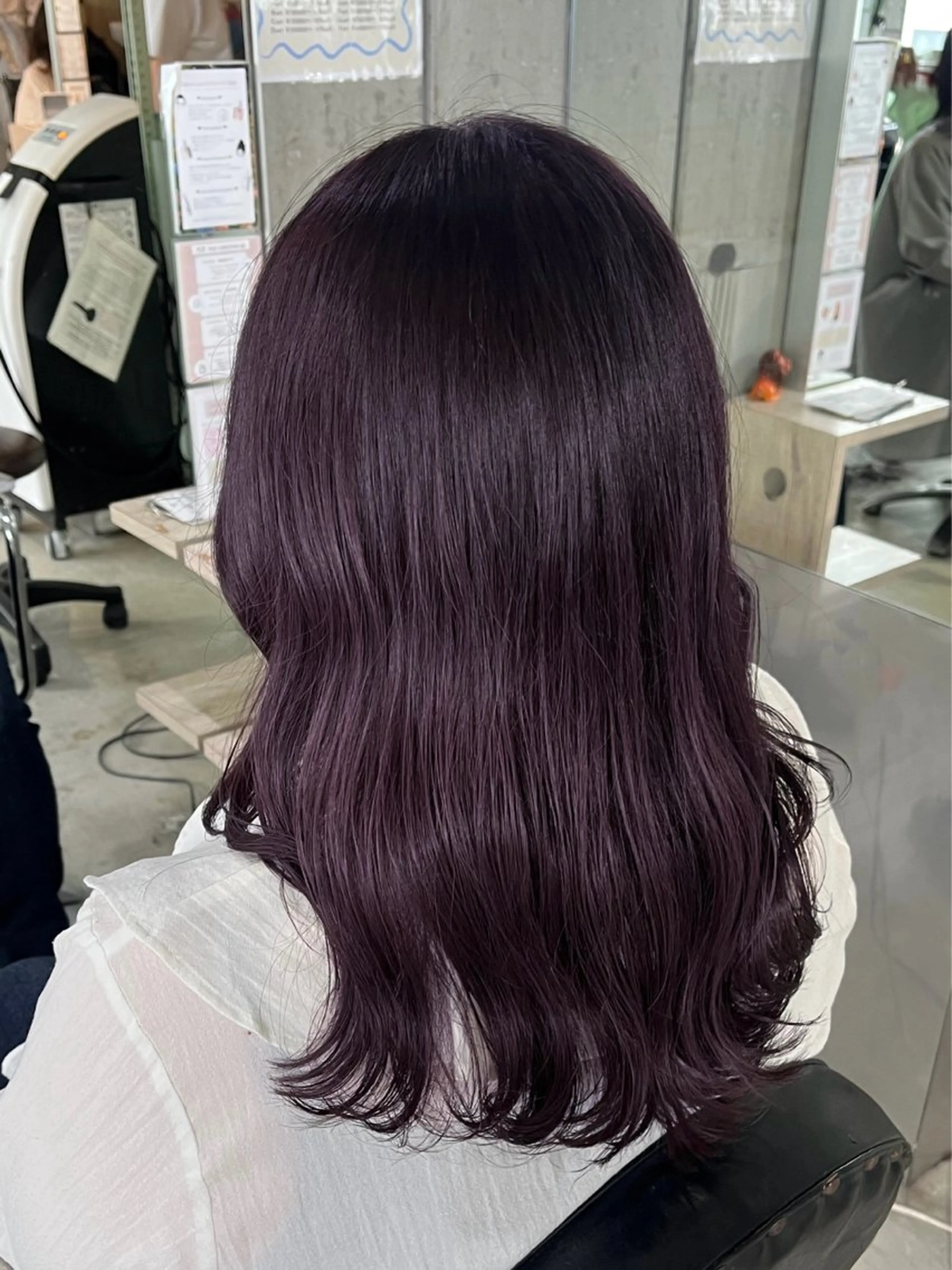 セミロング カラー ブリーチ ラベンダーカラー ヘアカラー トリートメント 暖色/まろベージュ/ シカタユウカのヘアスタイル