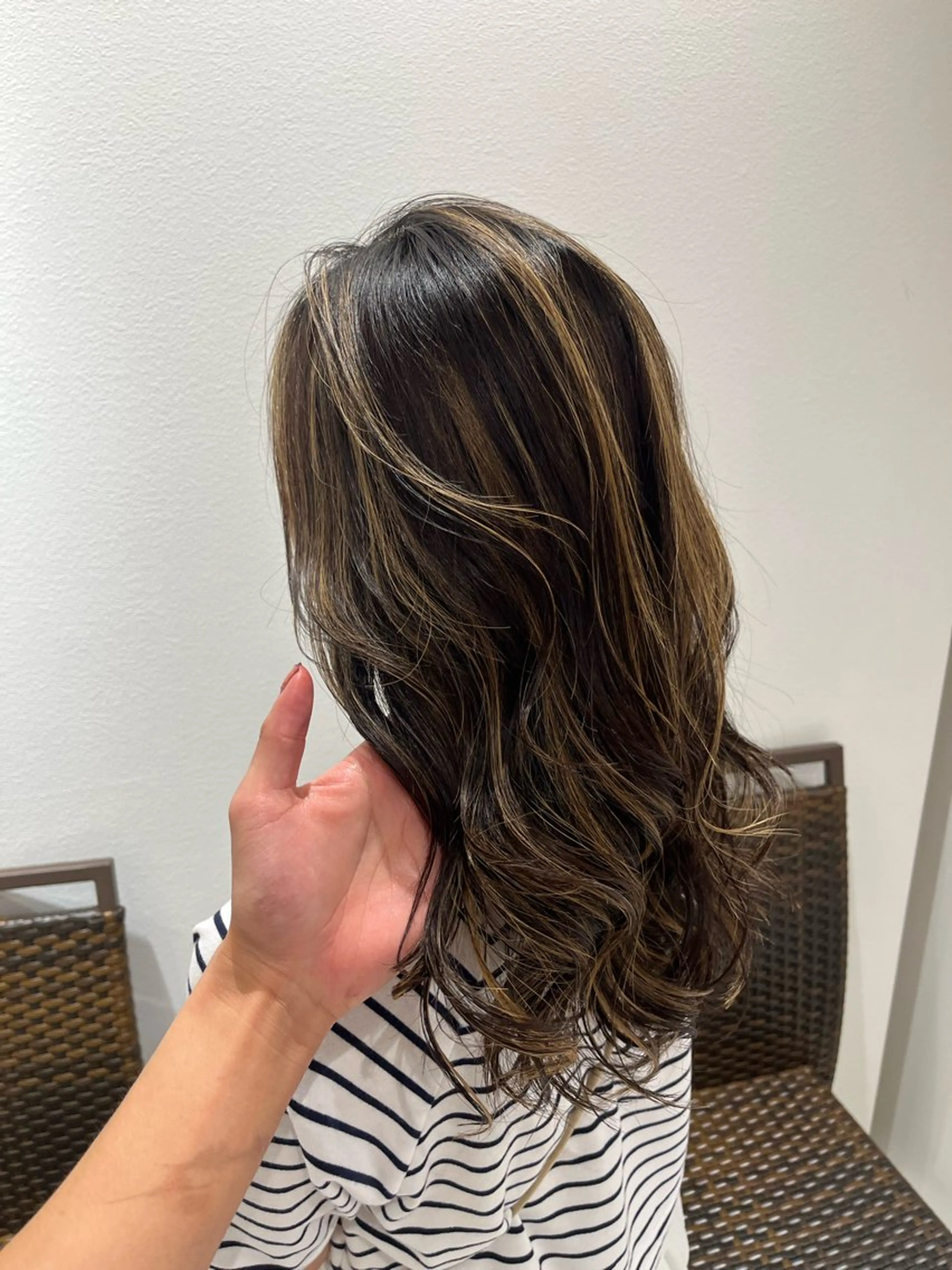 ロング カラー ハイライトカラー ハイライト ヘアカラー カラー特化美容師 なかもと たつひろのヘアスタイル