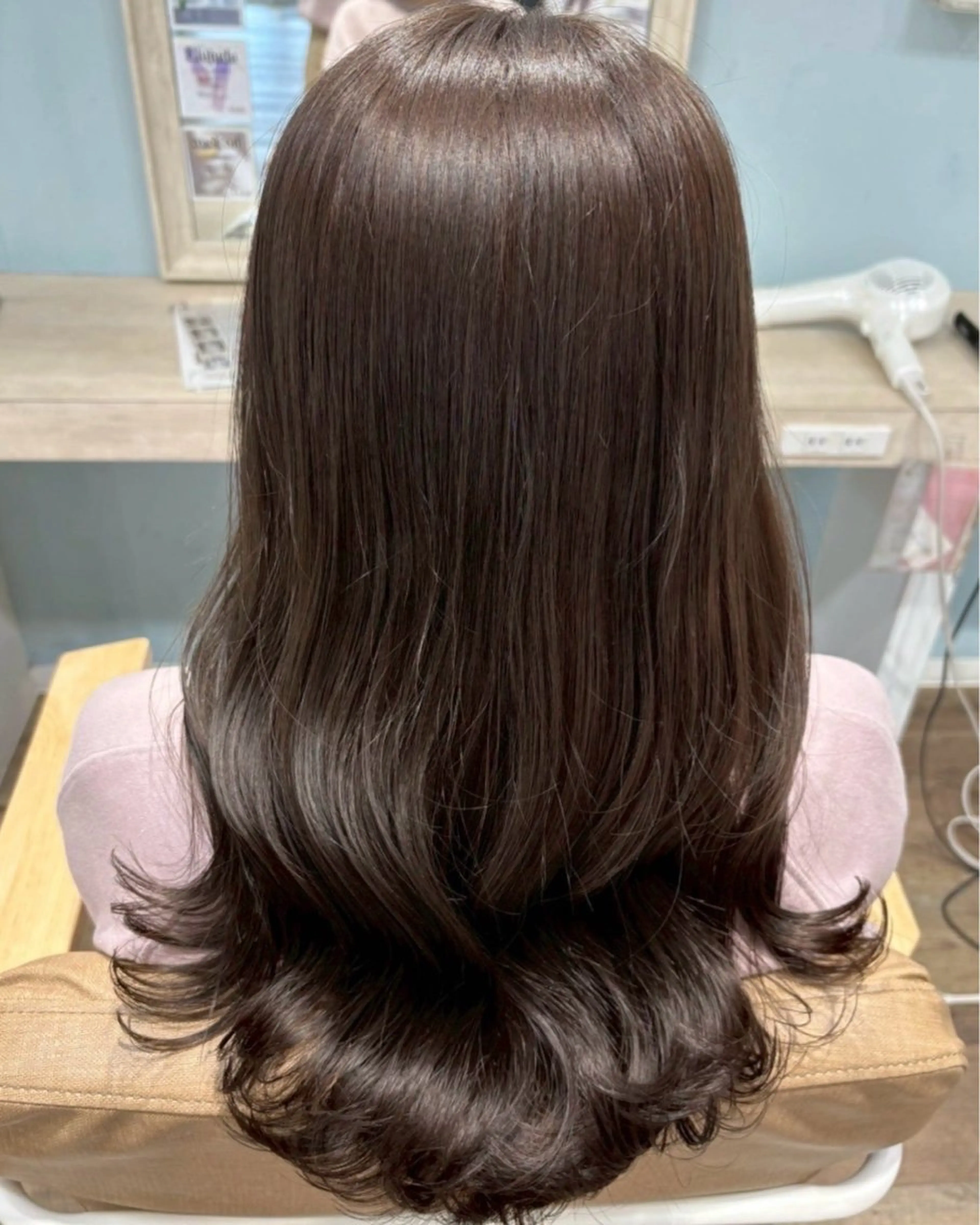 ロング カラー グレージュ カット ヘアカラー トリートメント ブラウンカラー 🫧tomoka🫧のヘアスタイル