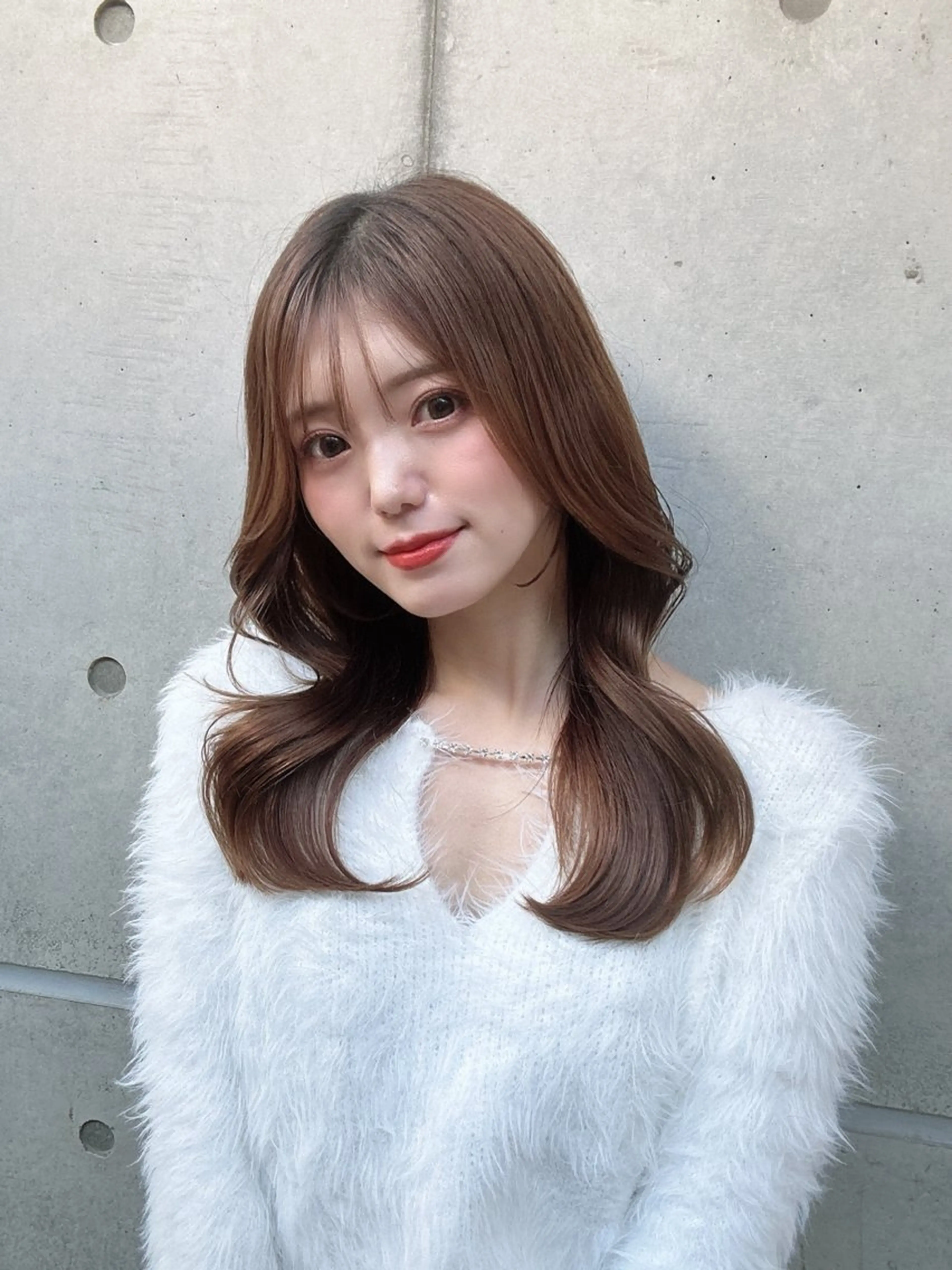 セミロング エクステ 顔周りカット 髪質改善 韓国風ヘア ワンホンヘア カット ヘアカラー トリートメント Lond  lea 🦋ayana🦋のヘアスタイル
