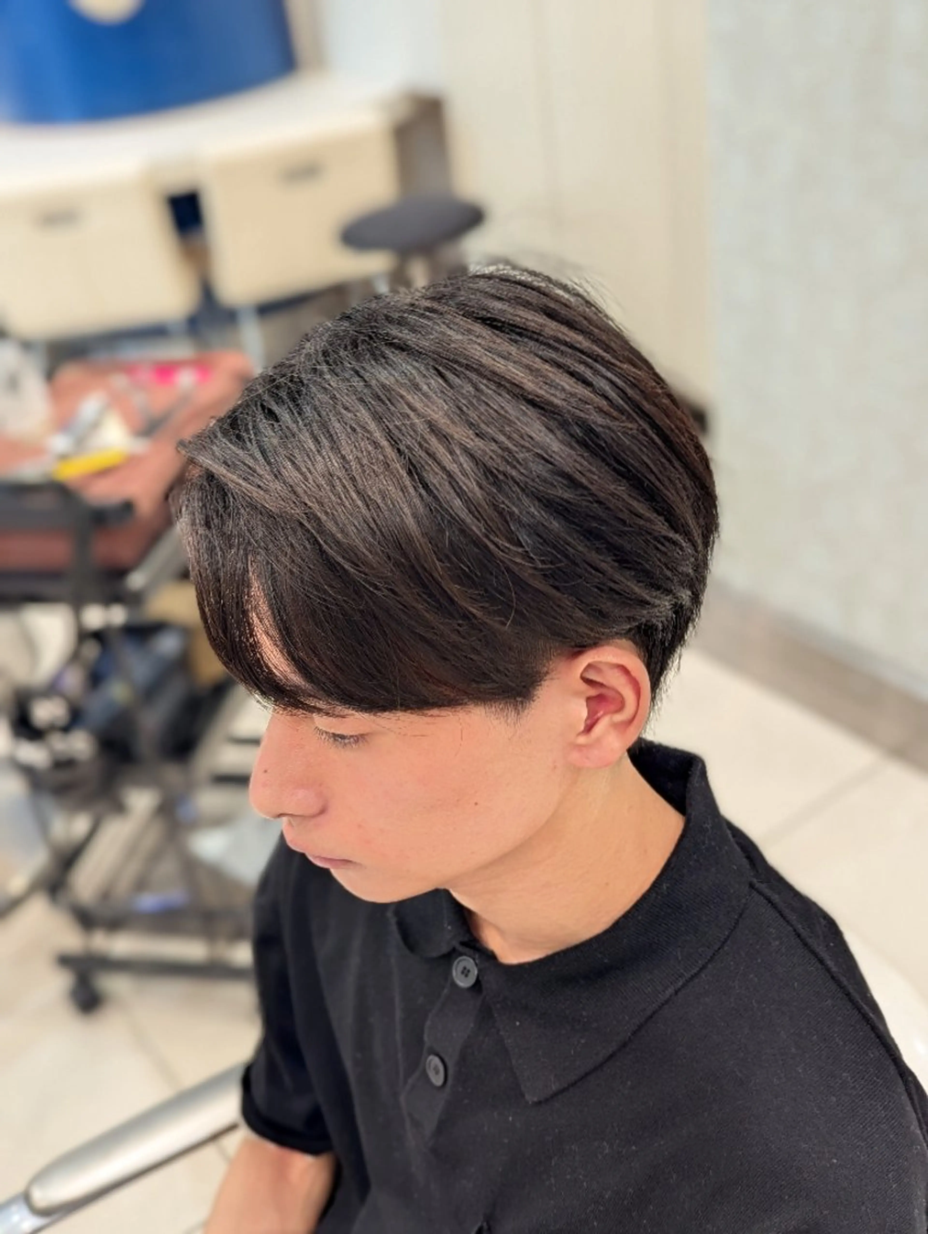 曲がる前髪縮毛矯正+カットの写真