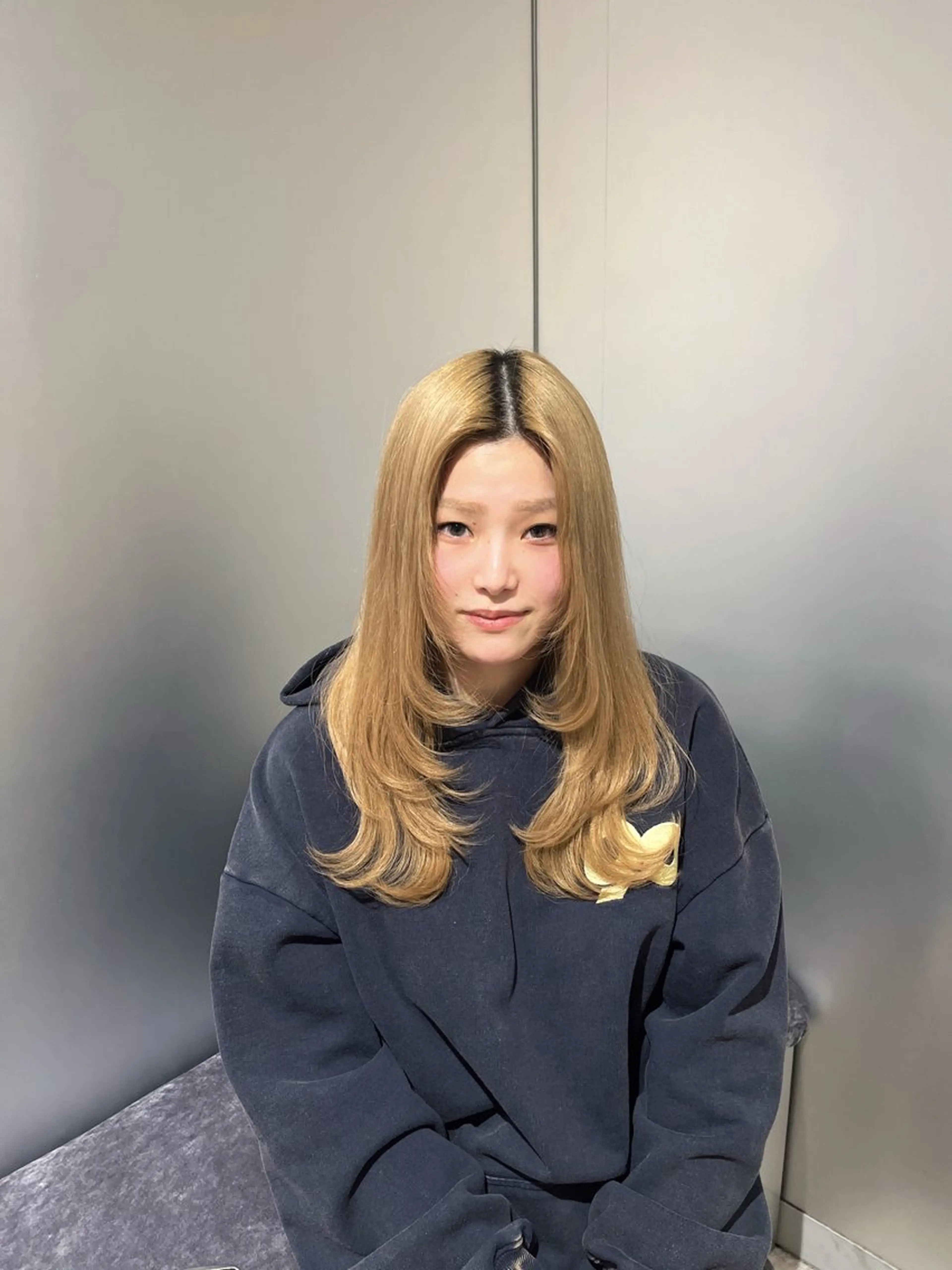 ロング カット トリートメント 髪質改善×韓国 レイヤー ひかるのヘアスタイル