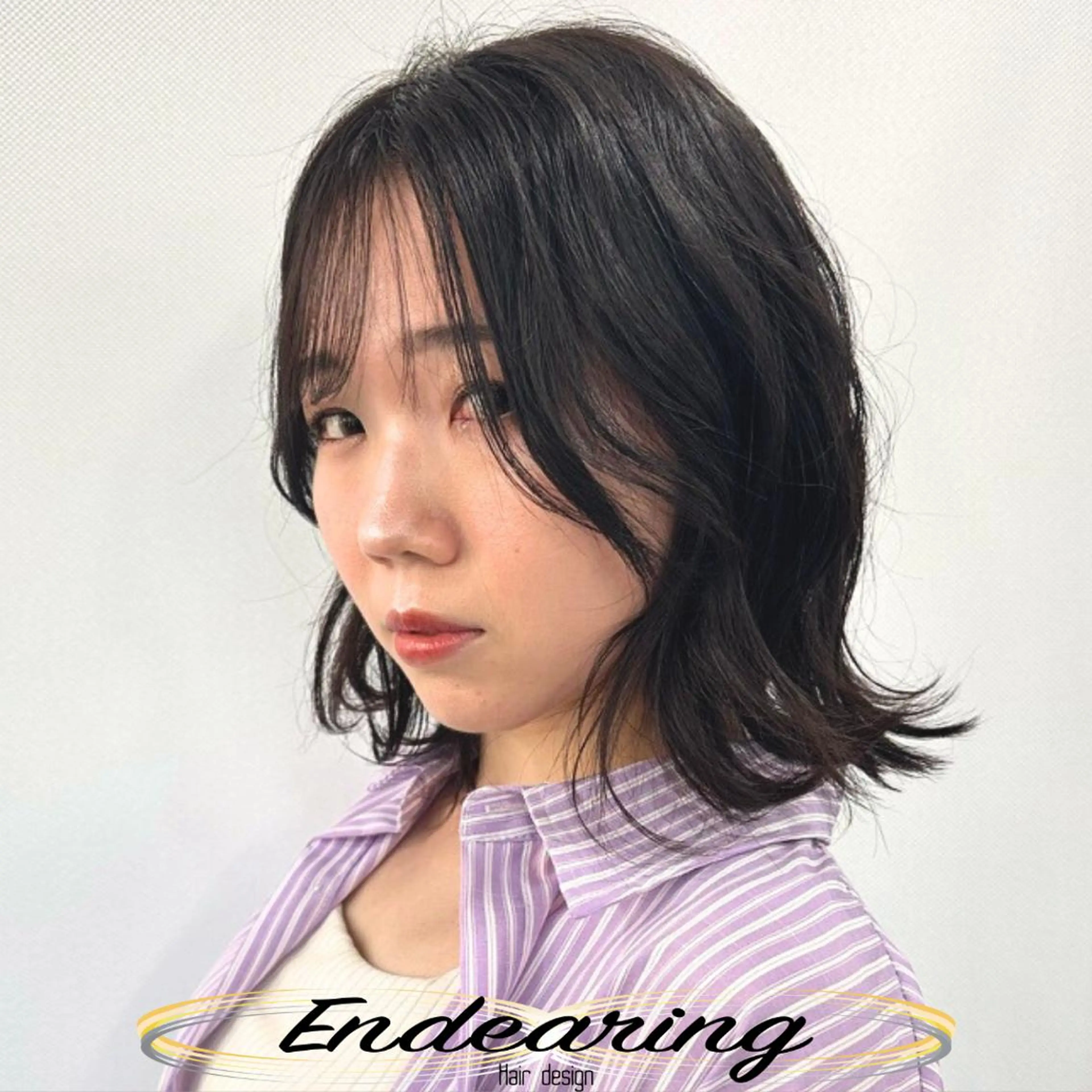ミディアム レイヤーカット 小顔カット 外ハネヘア トリートメント カット トリートメント Endearing 銀座/YOKOのヘアスタイル