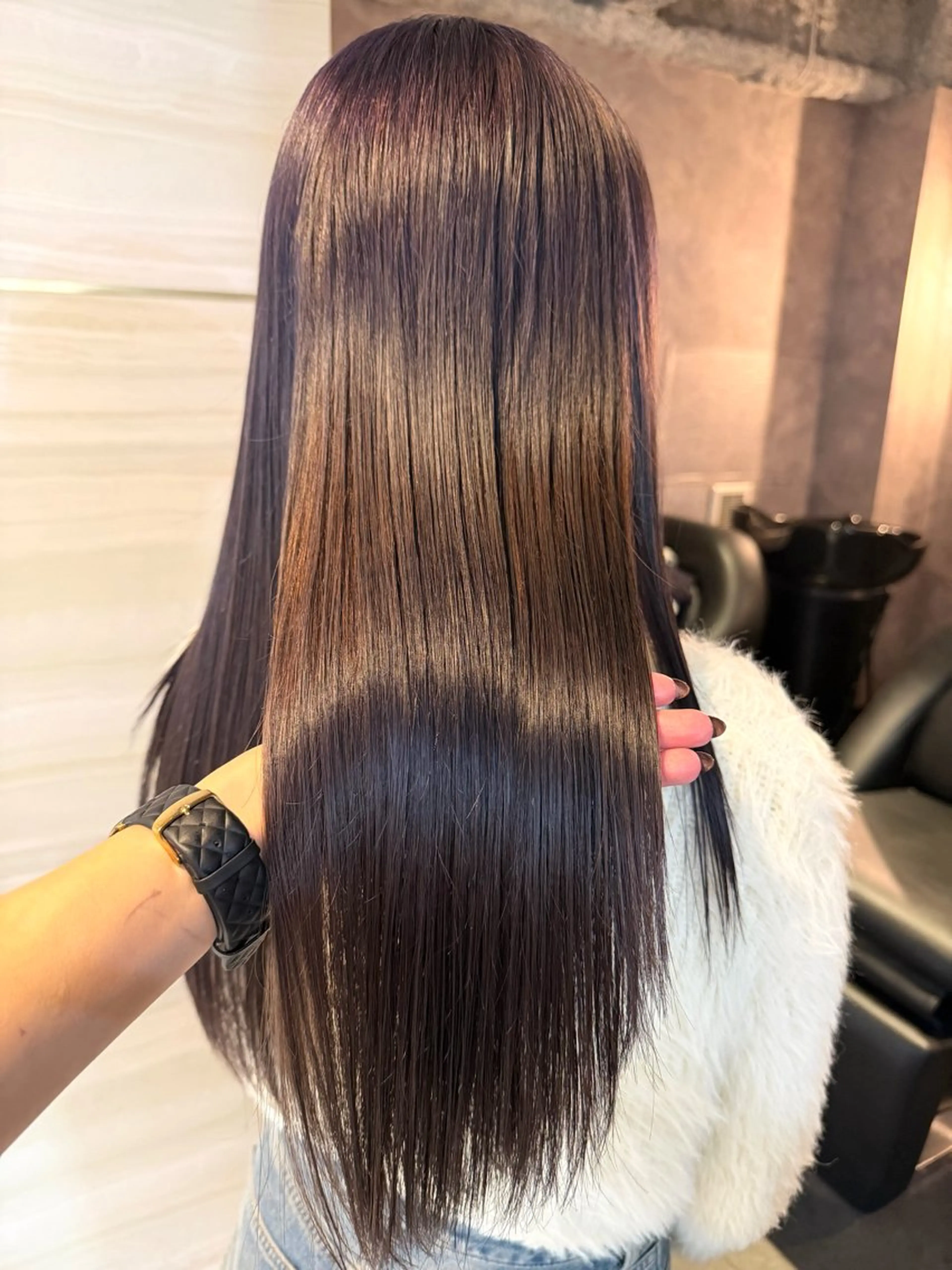 ロング カラー グレージュ ラベンダーカラー ラベンダーグレージュ ラベンダーグレー ヘアカラー 🏹Ami🏹艶髪 /オリーブカラーのヘアスタイル