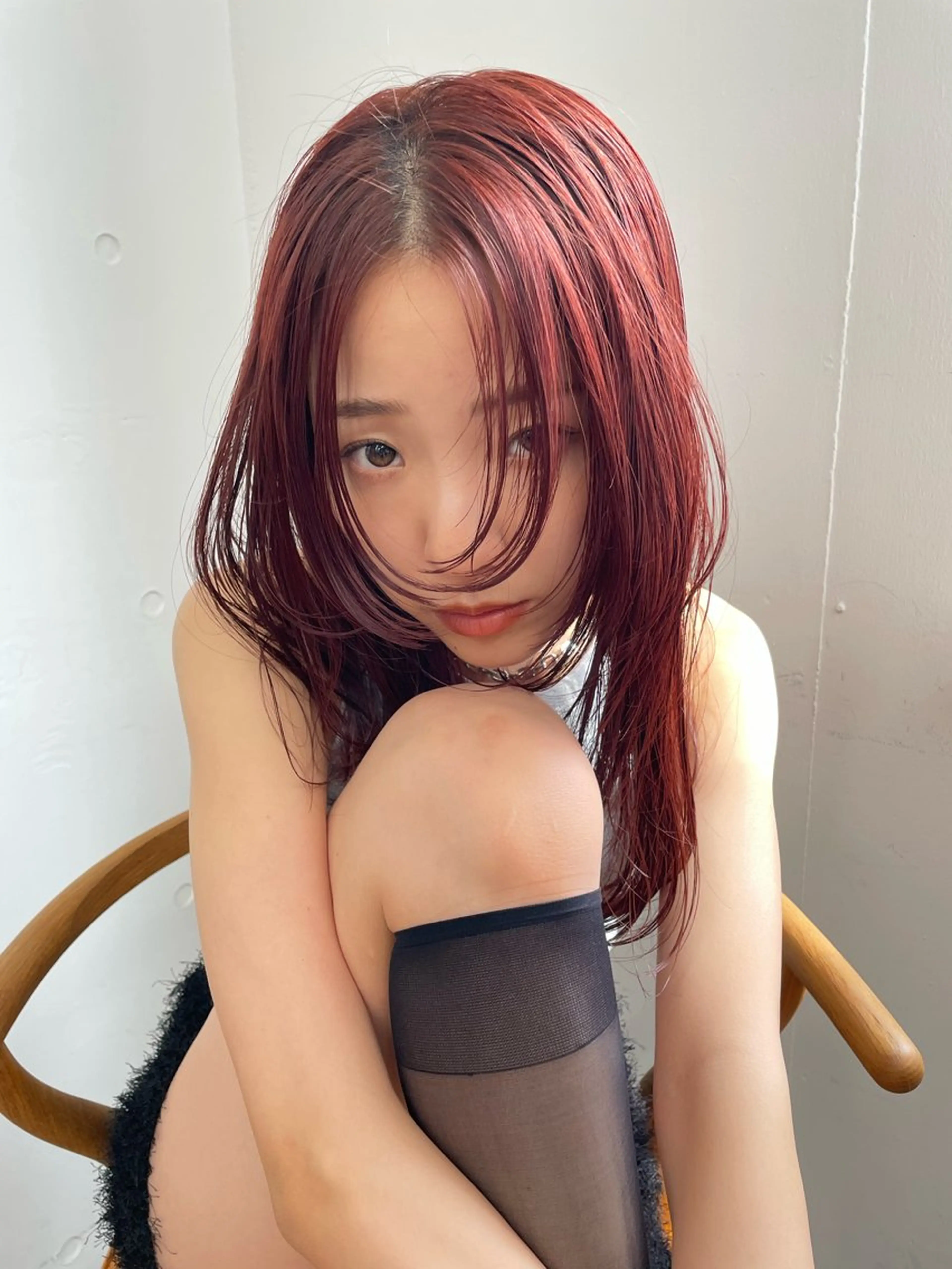 ロング カラー 原 菜帆のヘアスタイル