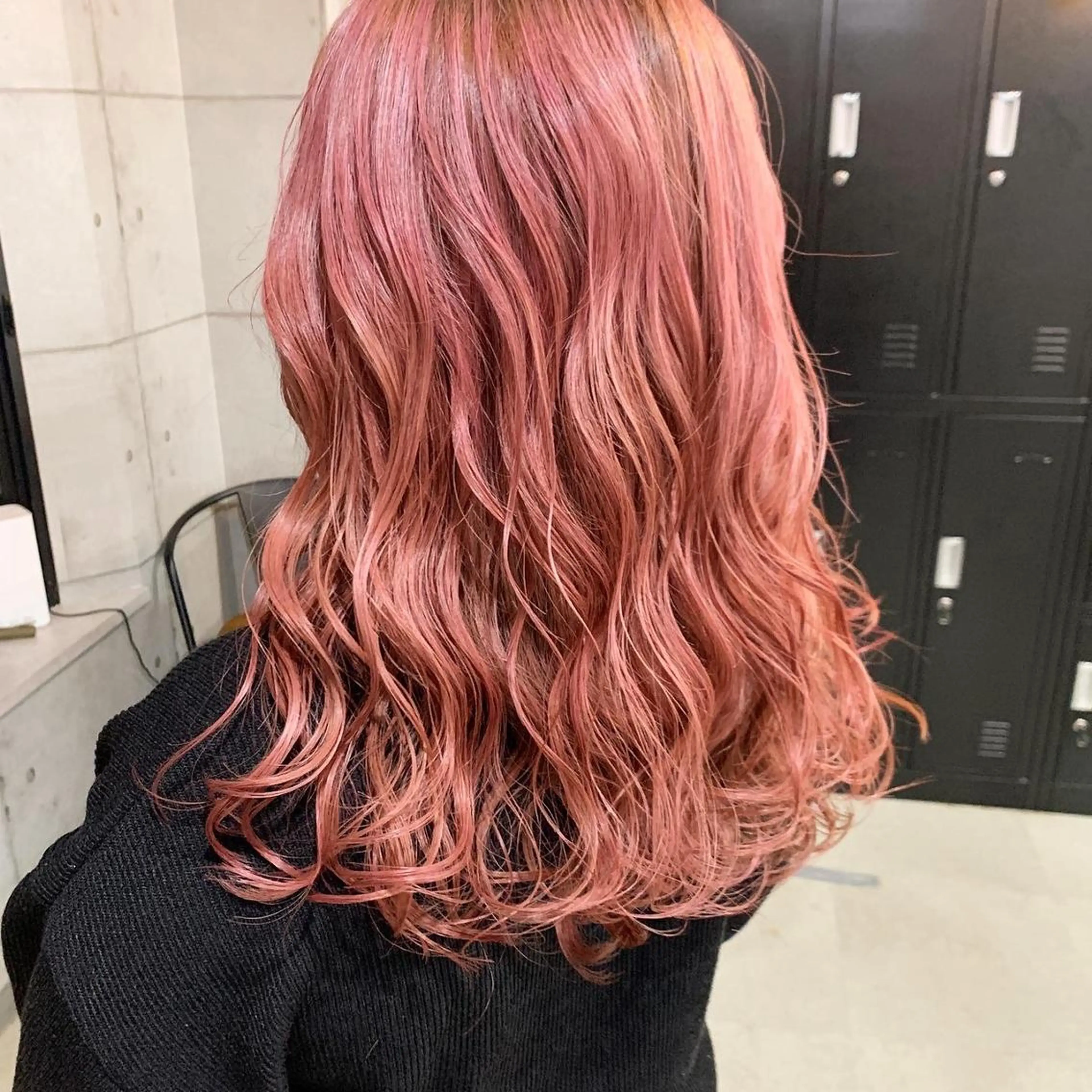 カラー ヘアアレンジ キッズ セミロング アディクシーカラー バレイヤージュ ミストバング ベージュカラー 黒髪 髪質改善ケアカラー Eir梅田/中村のヘアスタイル