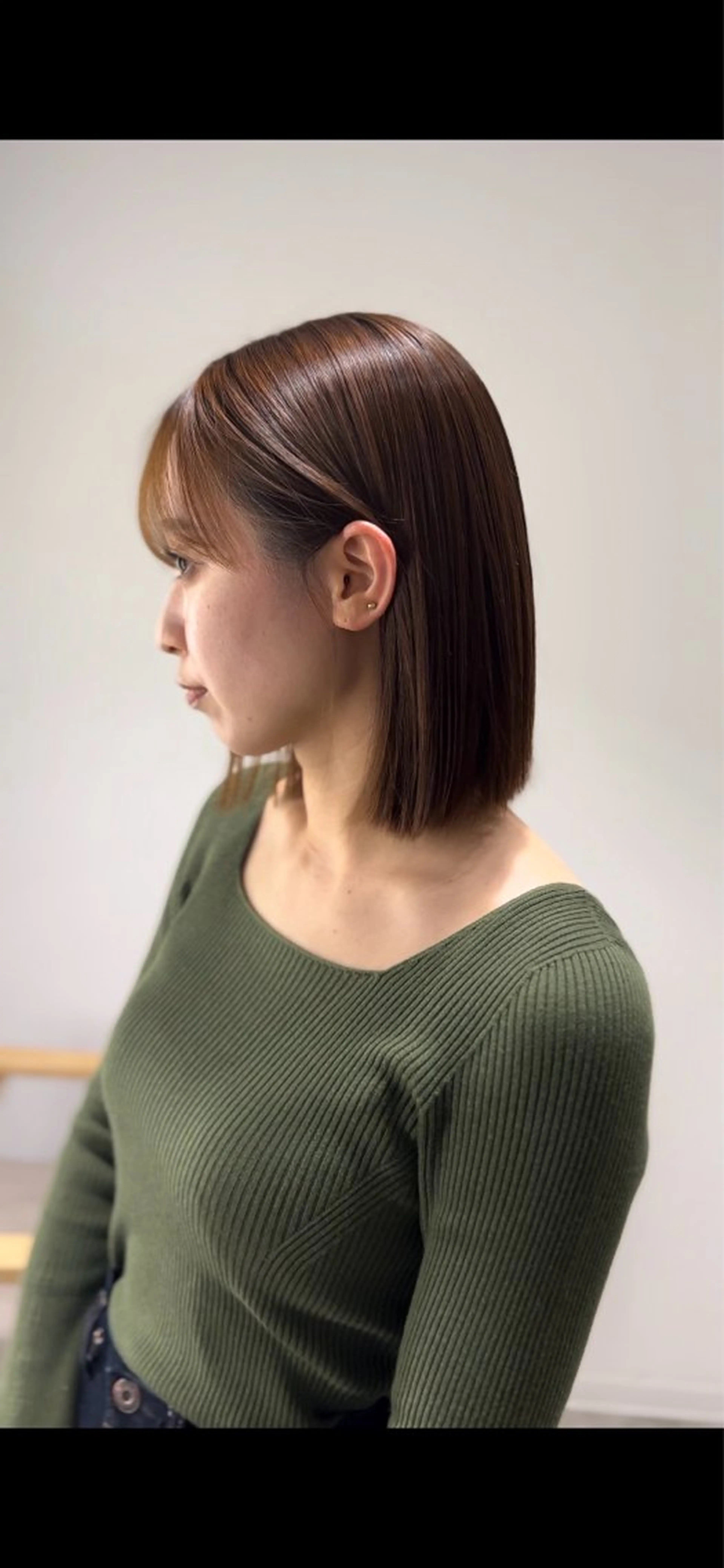 ミディアム カラー パーマ 似合わせ前髪/ 小顔カット🎀そうのヘアスタイル