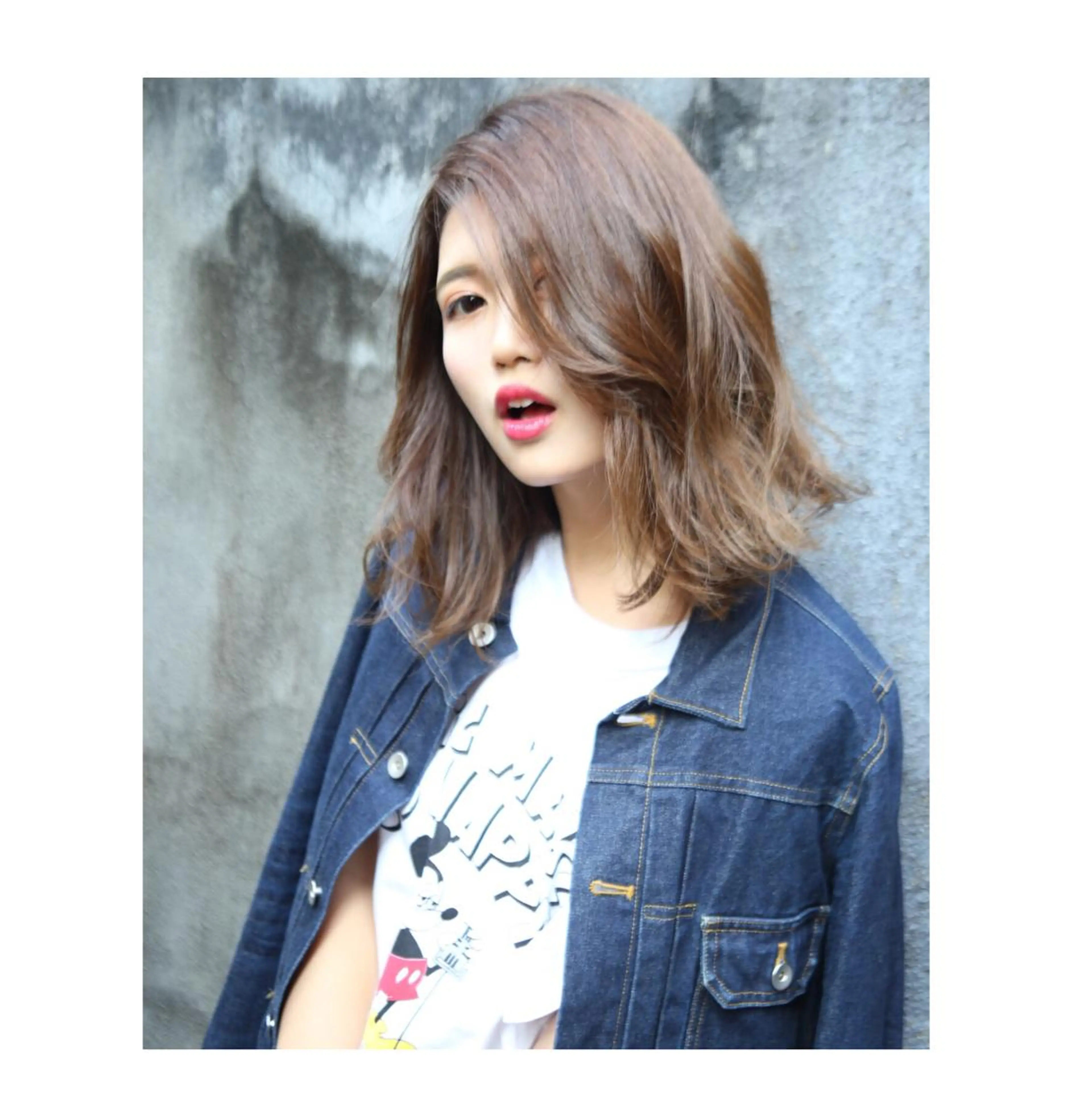 ミディアム カラー カット ヘアカラー トリートメント vato マンツーマンサロンのヘアスタイル